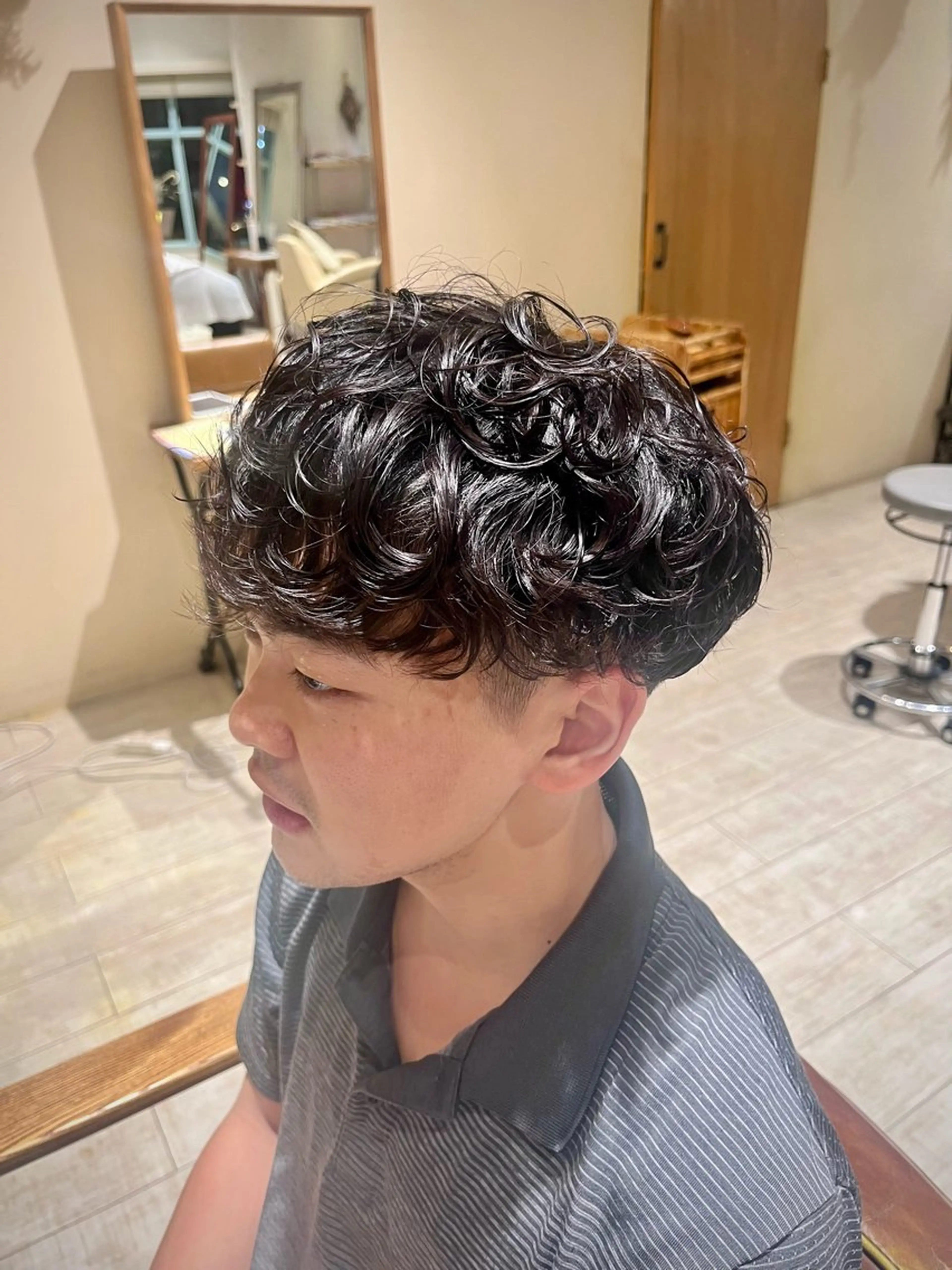 パーマ メンズ メンズパーマ スパイラルパーマ カット パーマ 🟦メンズ特化🟦 たかしま　あさひのヘアスタイル