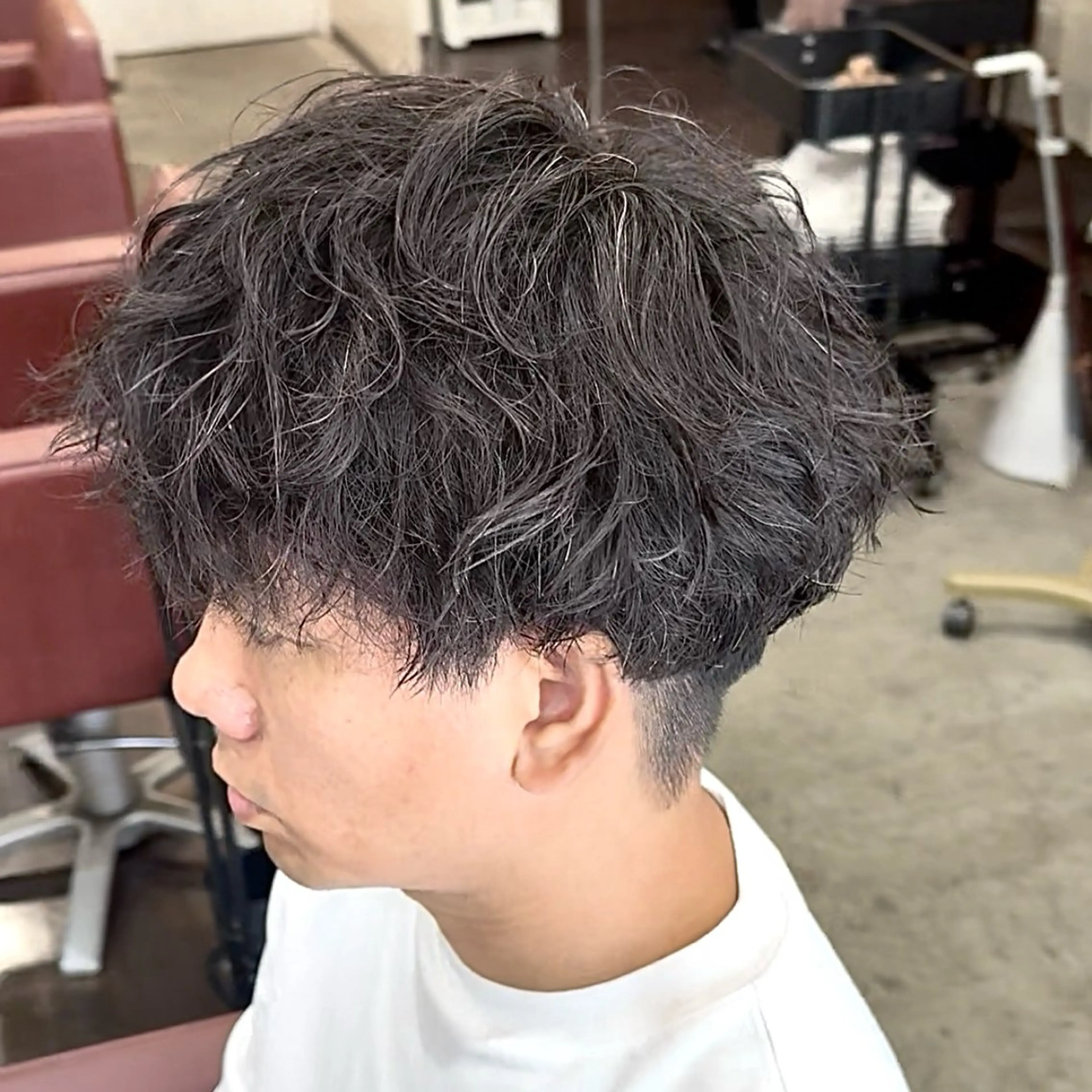 パーマ メンズ カット パーマ 波巻き|シャドウ| サーフカール|RYUのヘアスタイル