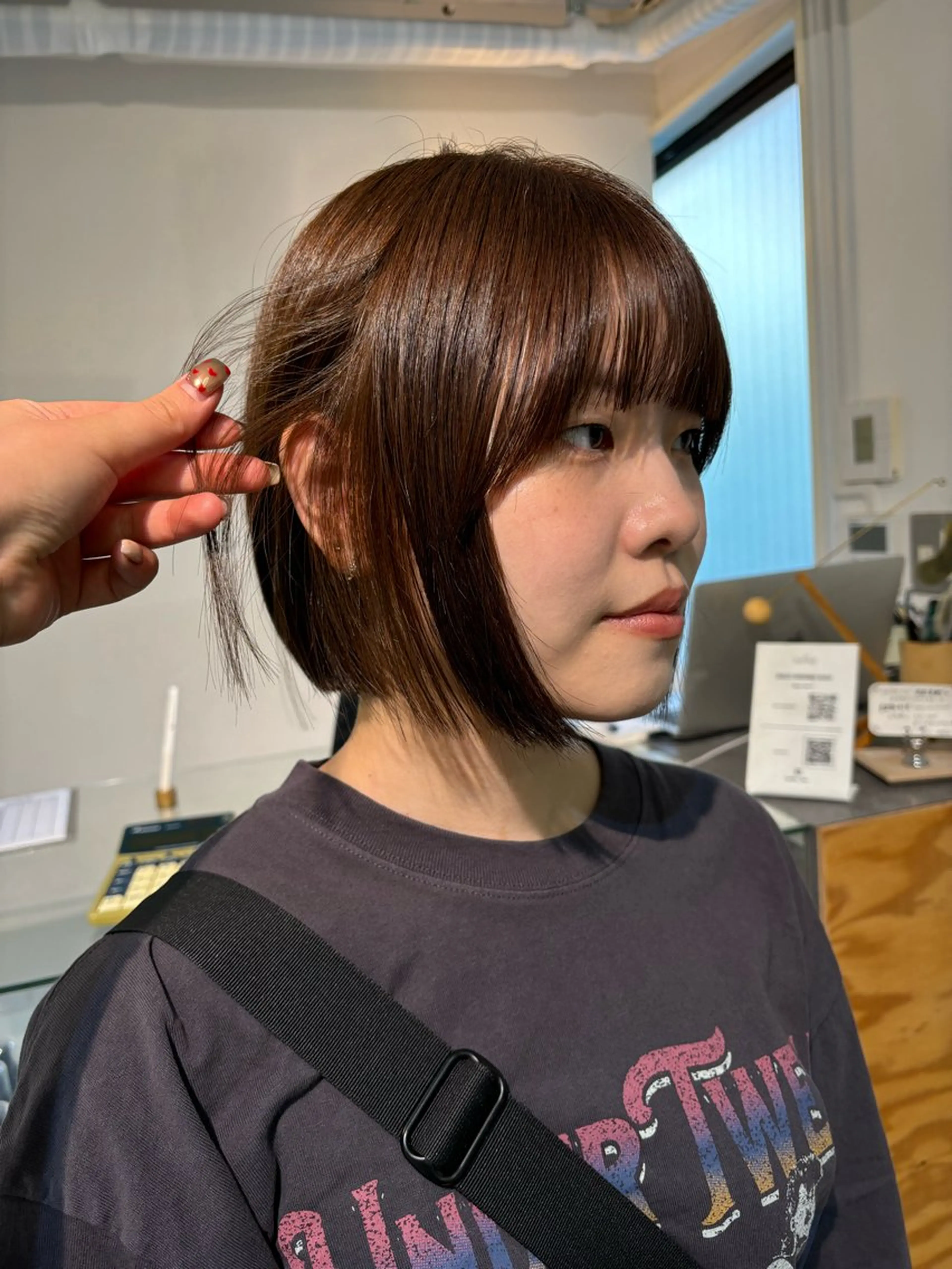 ショート カラー カット ヘアカラー トリートメント sakura🌸 レイヤー/nelkeのヘアスタイル
