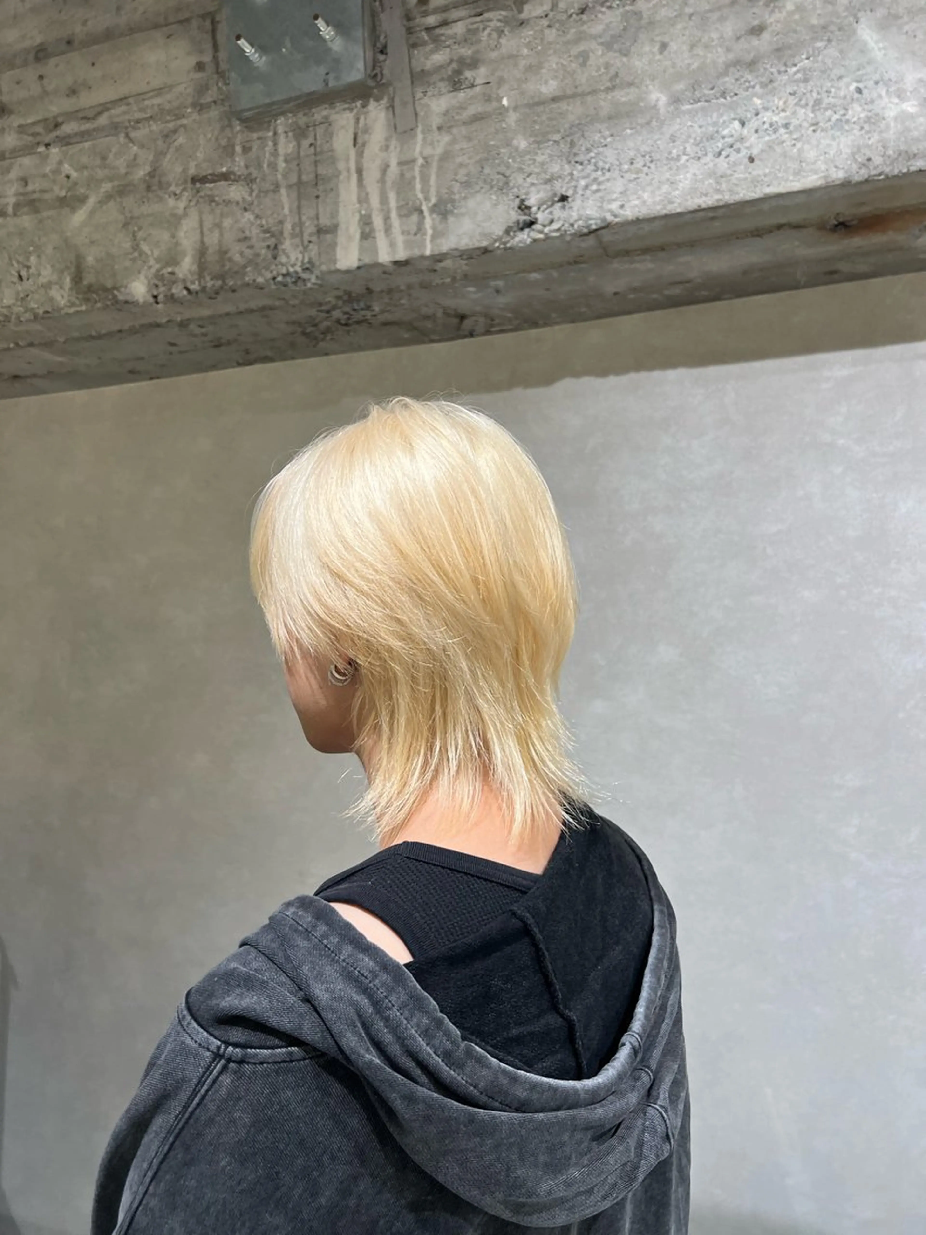 カラー メンズ れん ヘアカラー ブラックヘア/新宿のヘアスタイル