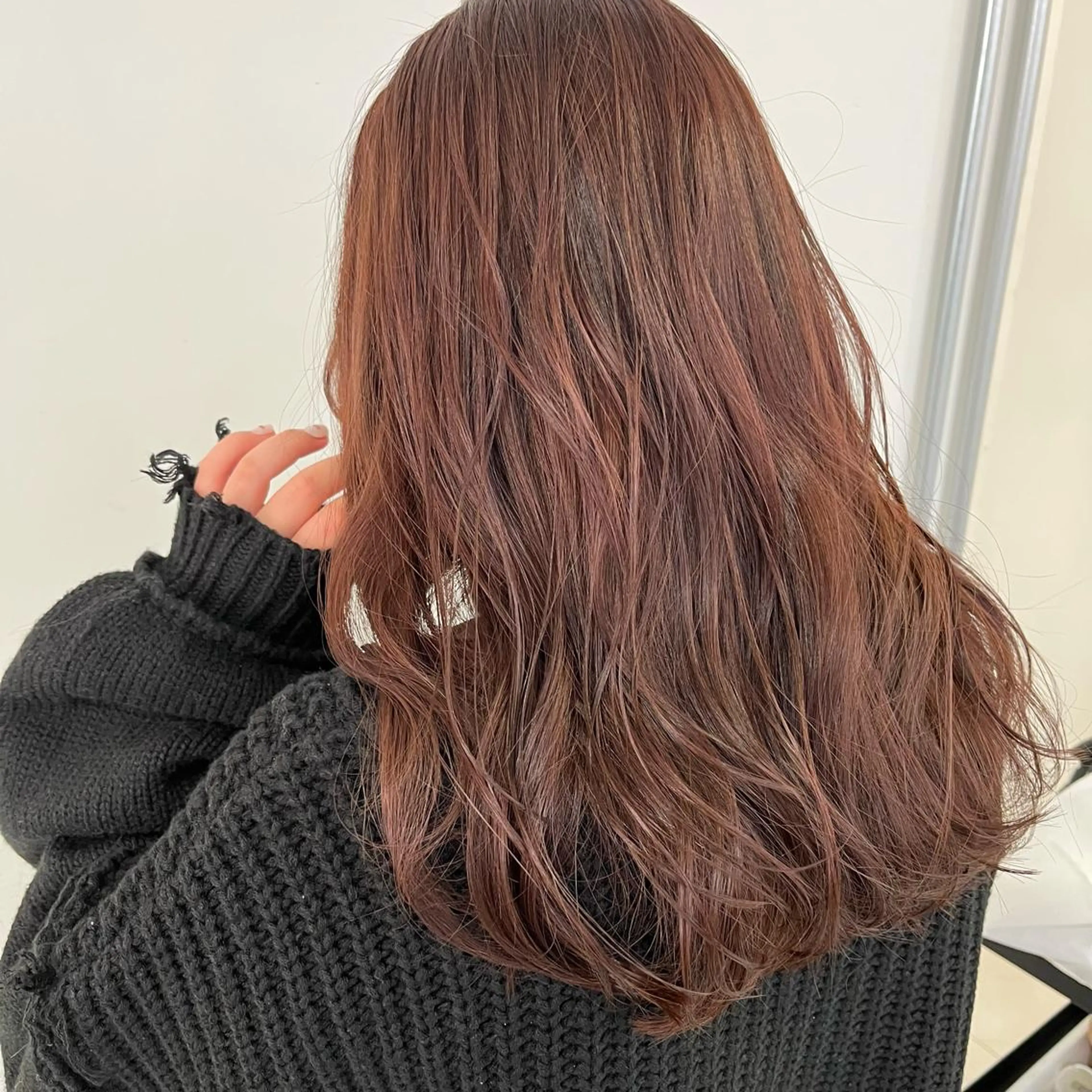 セミロング カラー ブラウンカラー ピンクカラー ピンクブラウン SOYON 🤍CHIZU🤍.のヘアスタイル