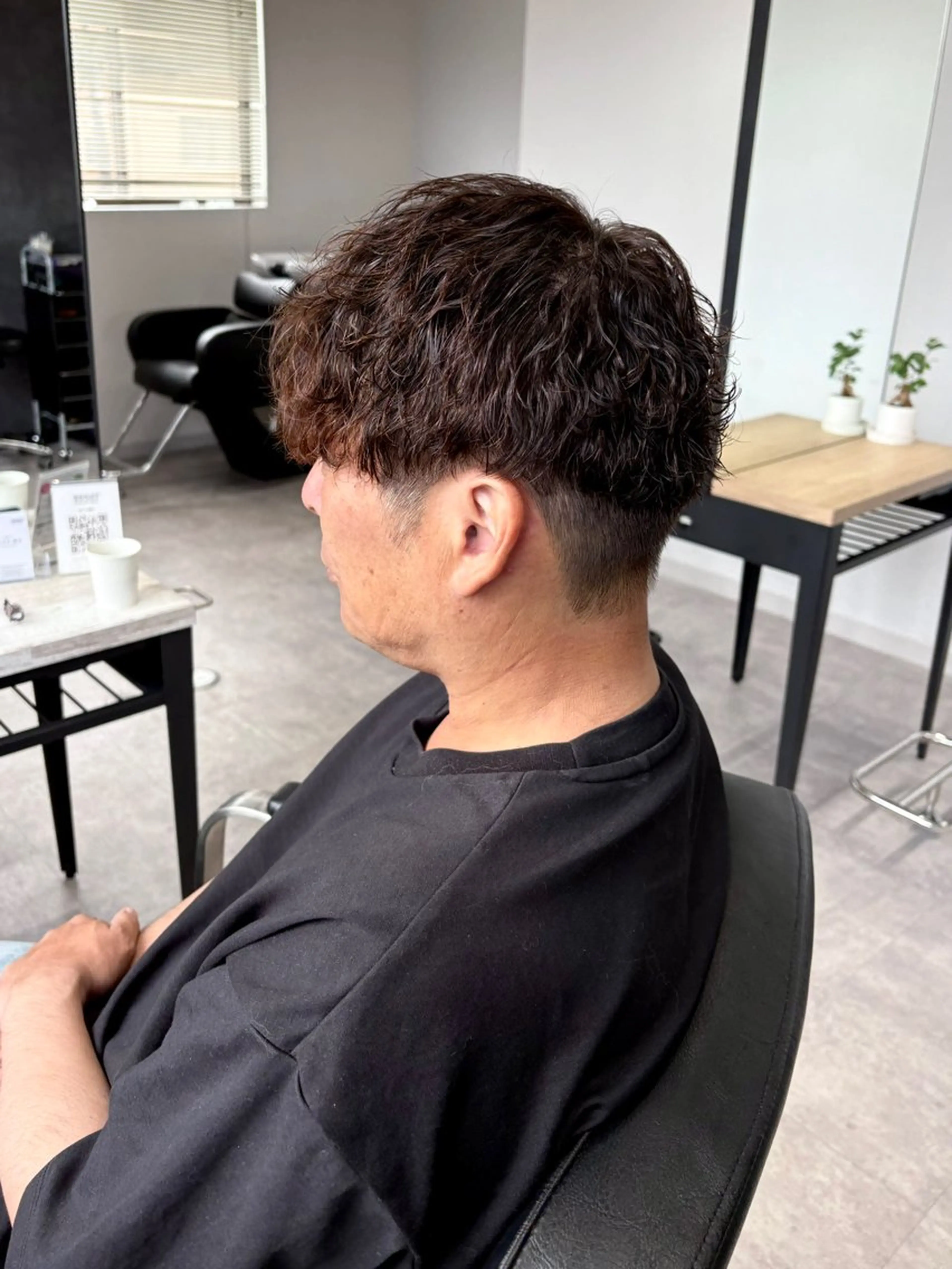 ミディアム パーマ メンズ ミディアムパーマ メンズパーマ 波巻きパーマ 浜松/メンズサロン/ Yuna🐈‍⬛🫧のヘアスタイル