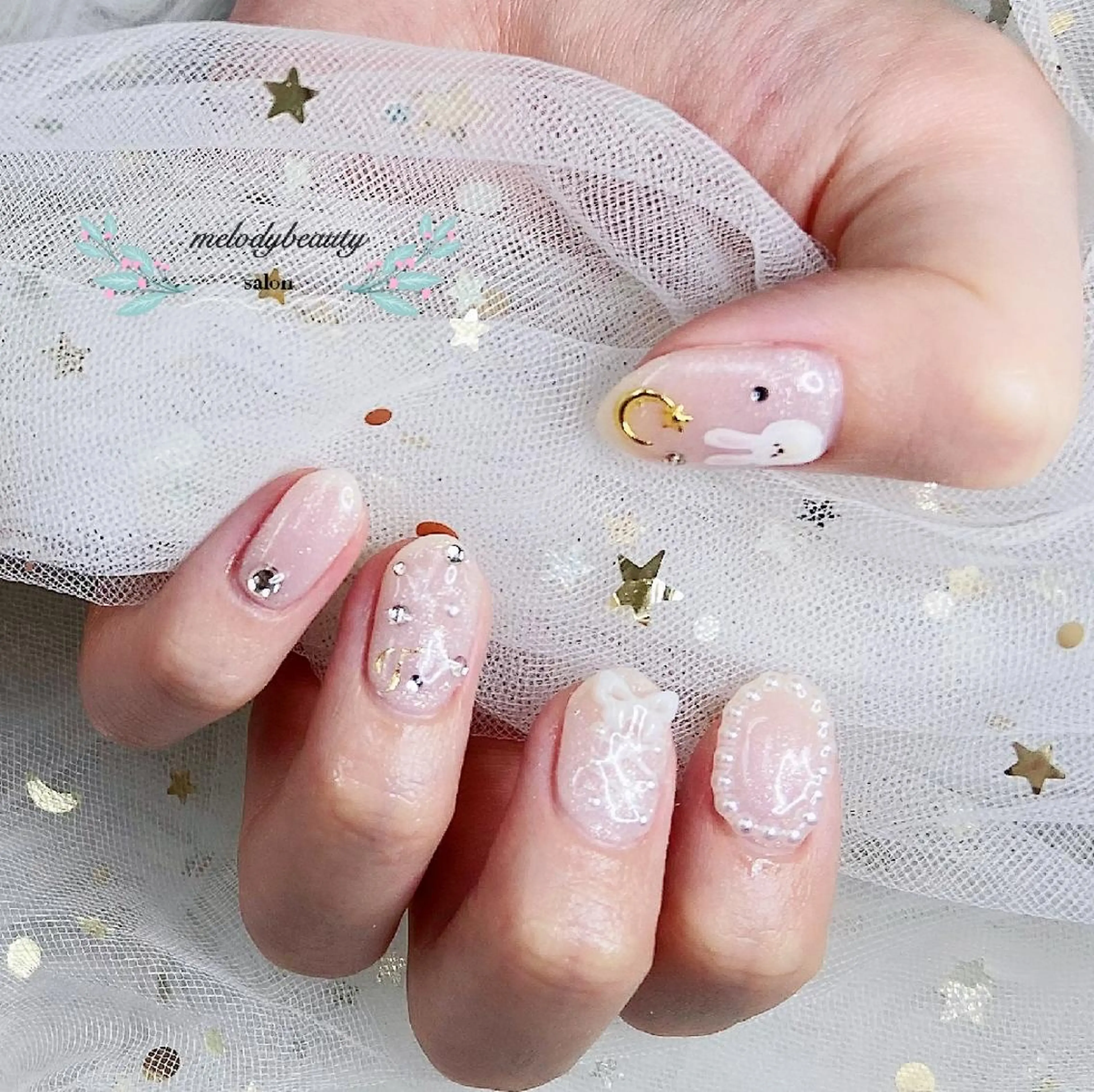 ネイル オーロラネイル ジェルネイル マグネットネイル シンプルネイル ブライダルネイル Melody Nail所属・Melody 3D/スカルプ専門店のネイルデザイン