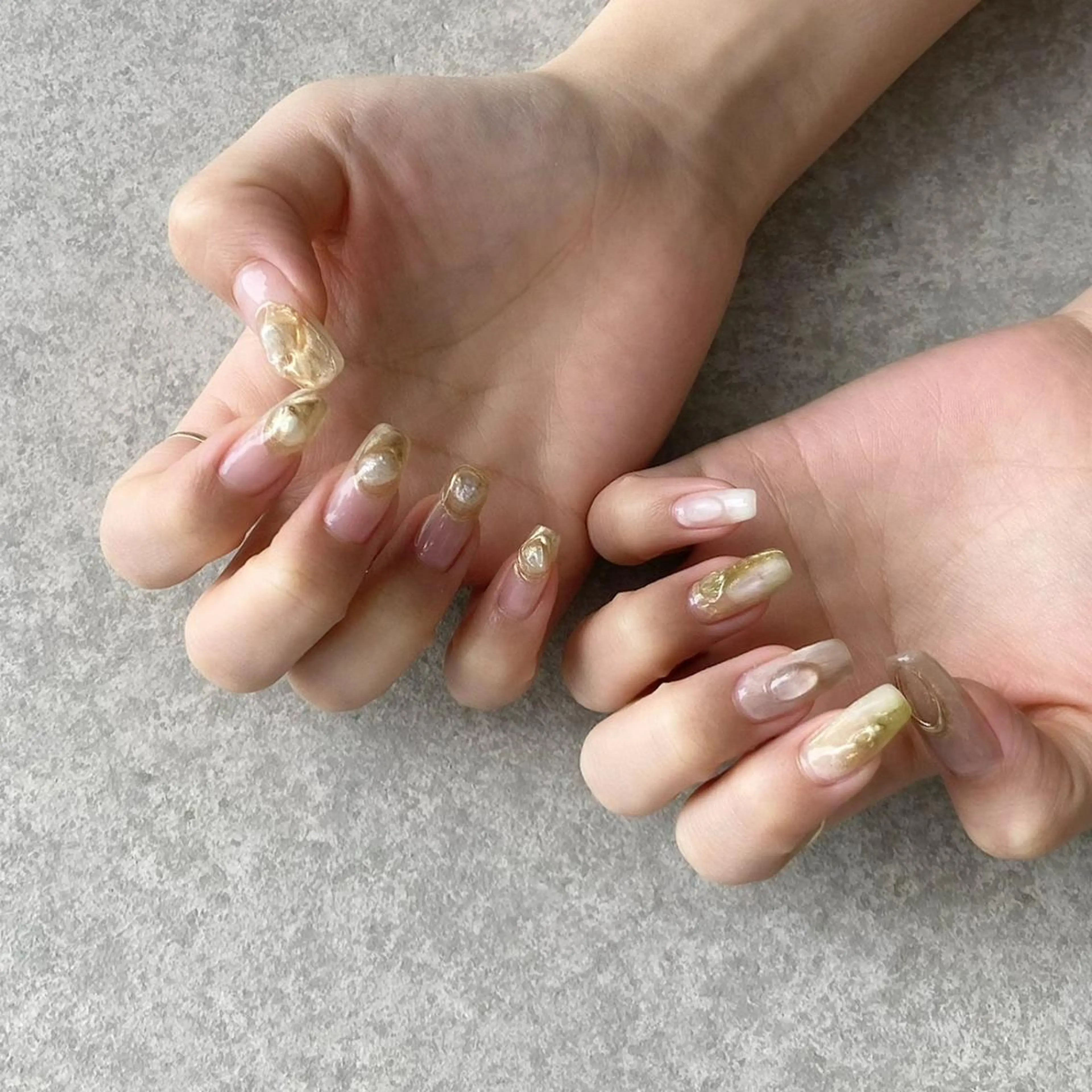 ネイル アートネイル 長さ出し ジェルネイル マットネイル ミラーネイル ハンドネイル nail salon Soeurのネイルデザイン