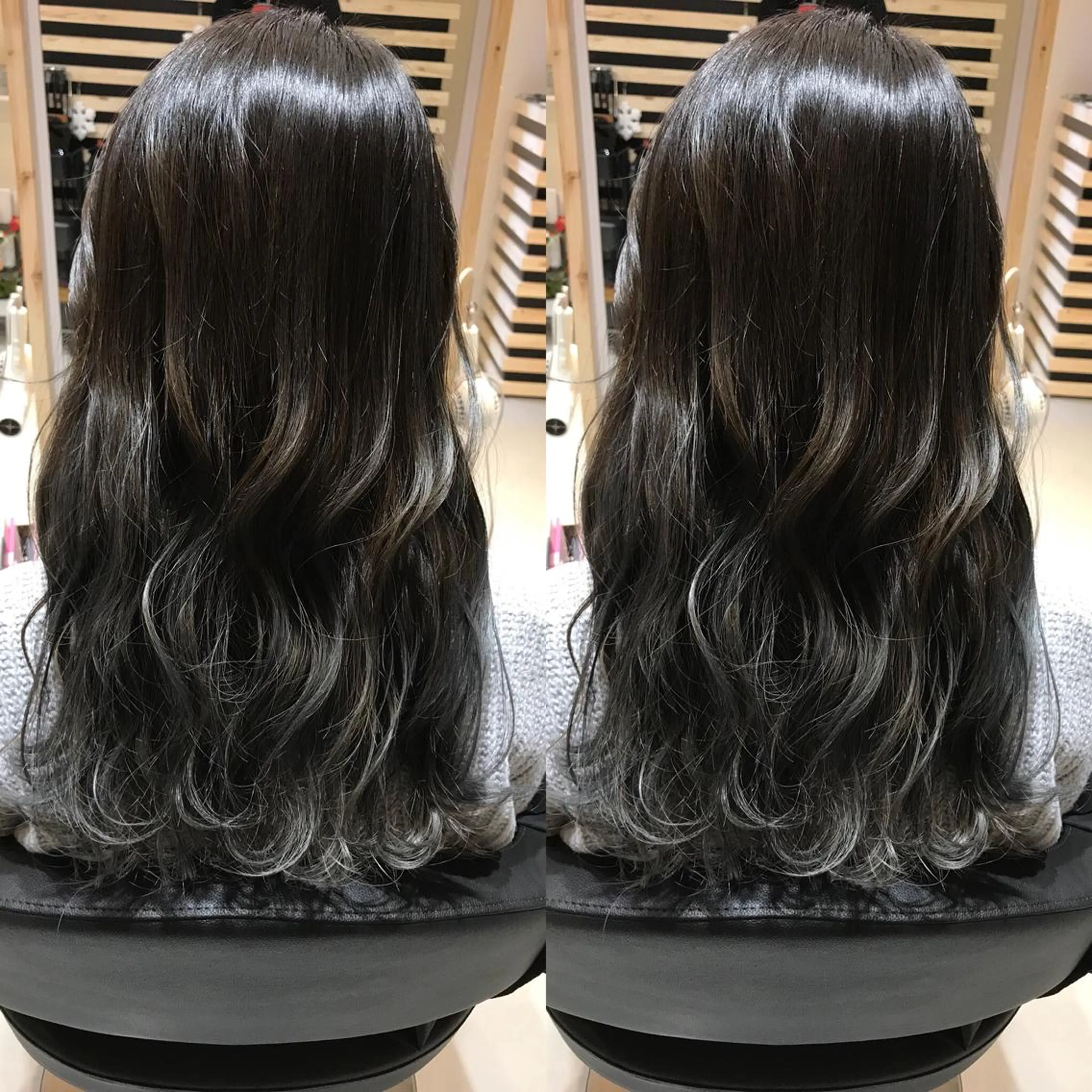 ロング カラー アディクシーカラー ブルーカラー ブルージュ グラデーションカラー 大久保 隆蔵のヘアスタイル