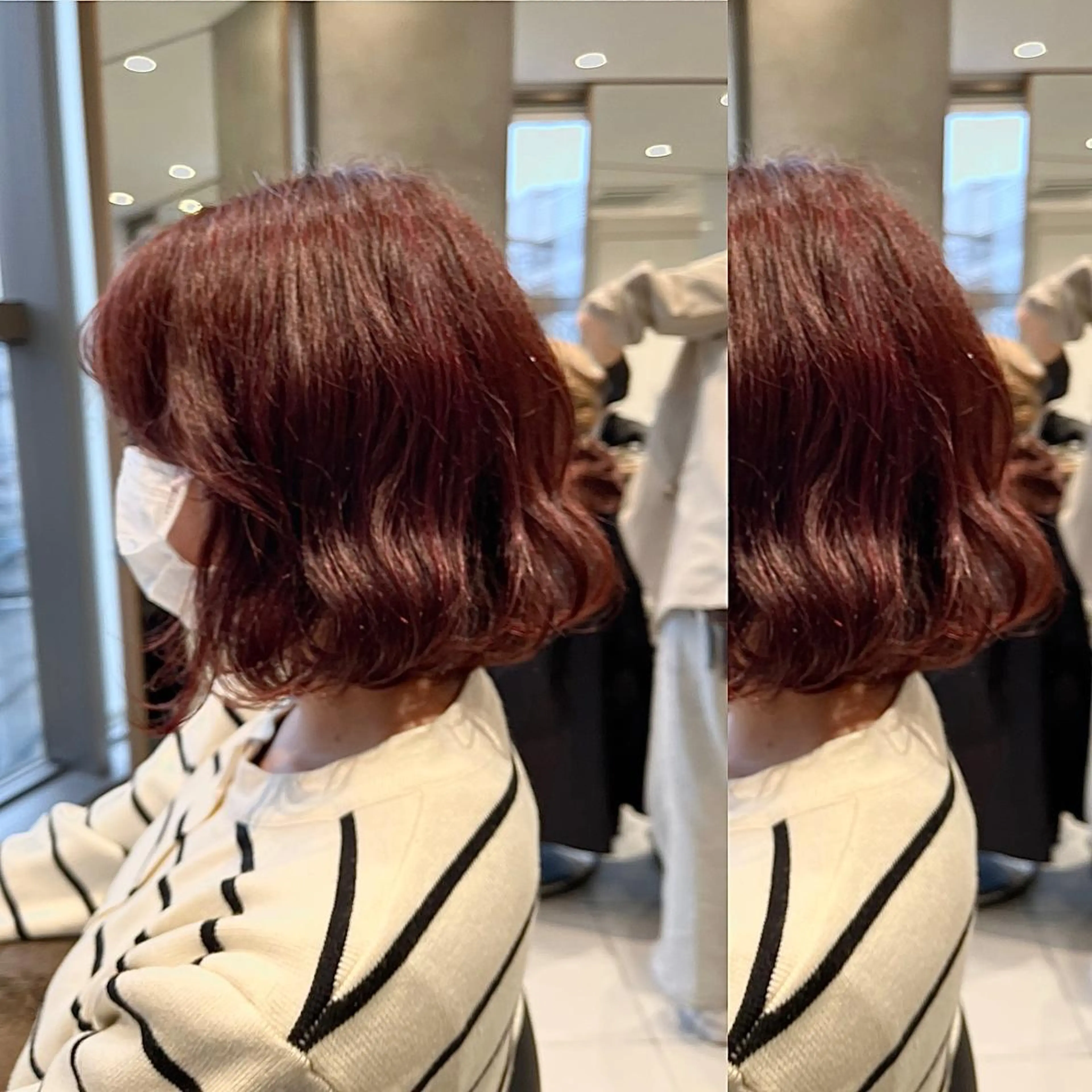 ミディアム カラー ヘアアレンジ ベージュカラー ブリーチ ブラウンカラー ケアブリーチ カシス 《暖色カラー特化》 ◎RUKI.のヘアスタイル
