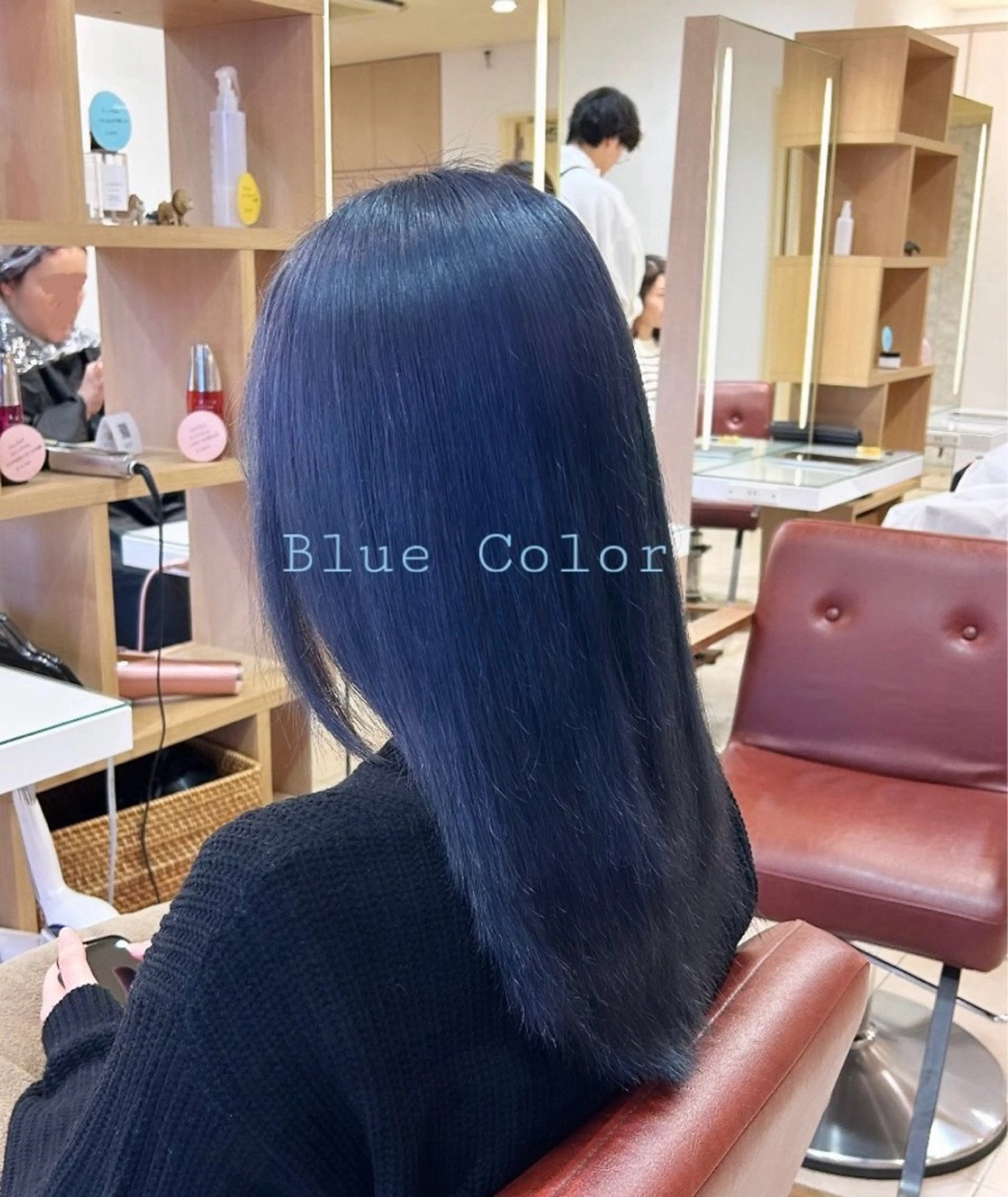 カラー ブリーチ ブルーカラー ヘアセット/暖色 /レイヤー 山田寛菜のヘアスタイル