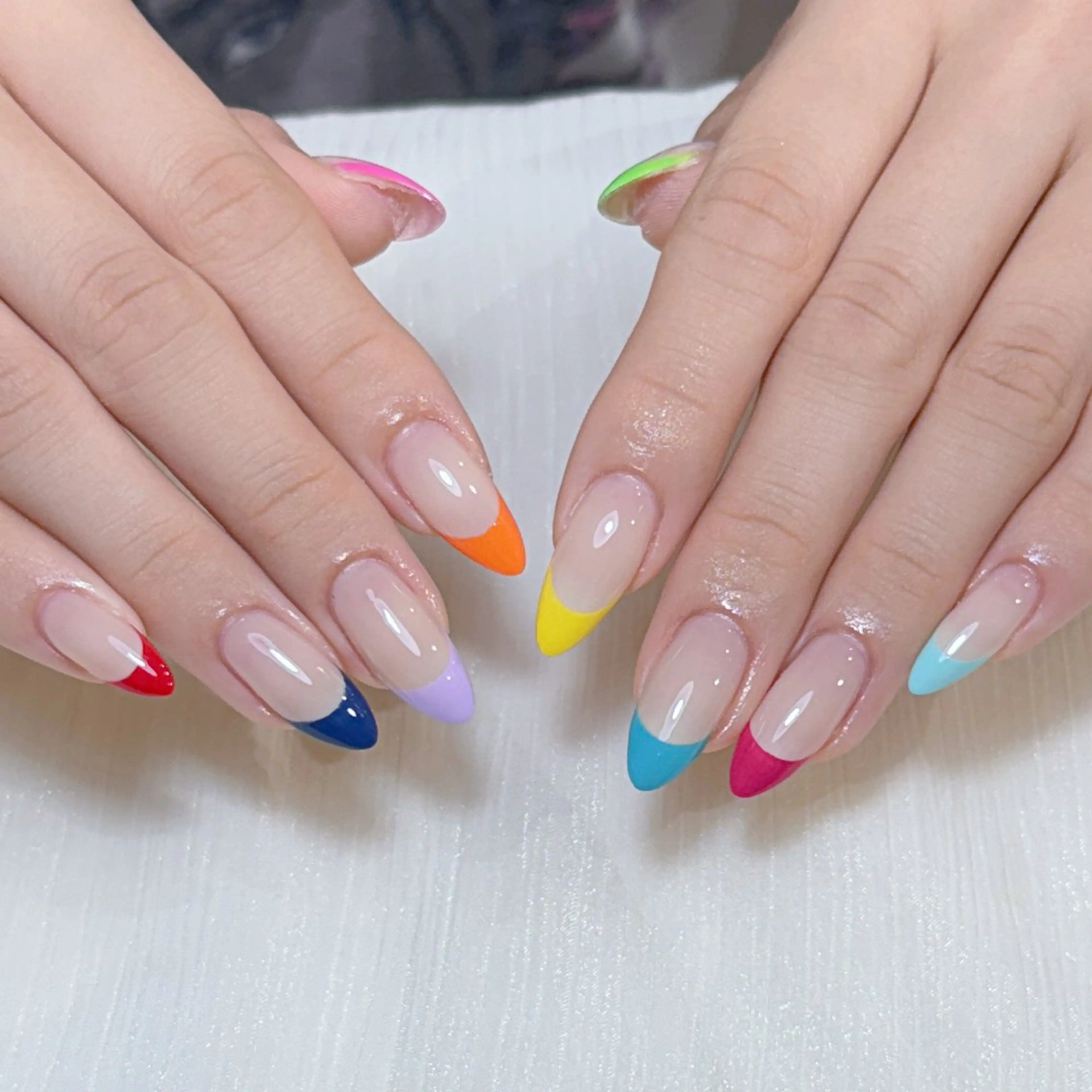 ❤️‍🔥🎀HAND🎀カラーグラデーション&カラーフレンチの写真