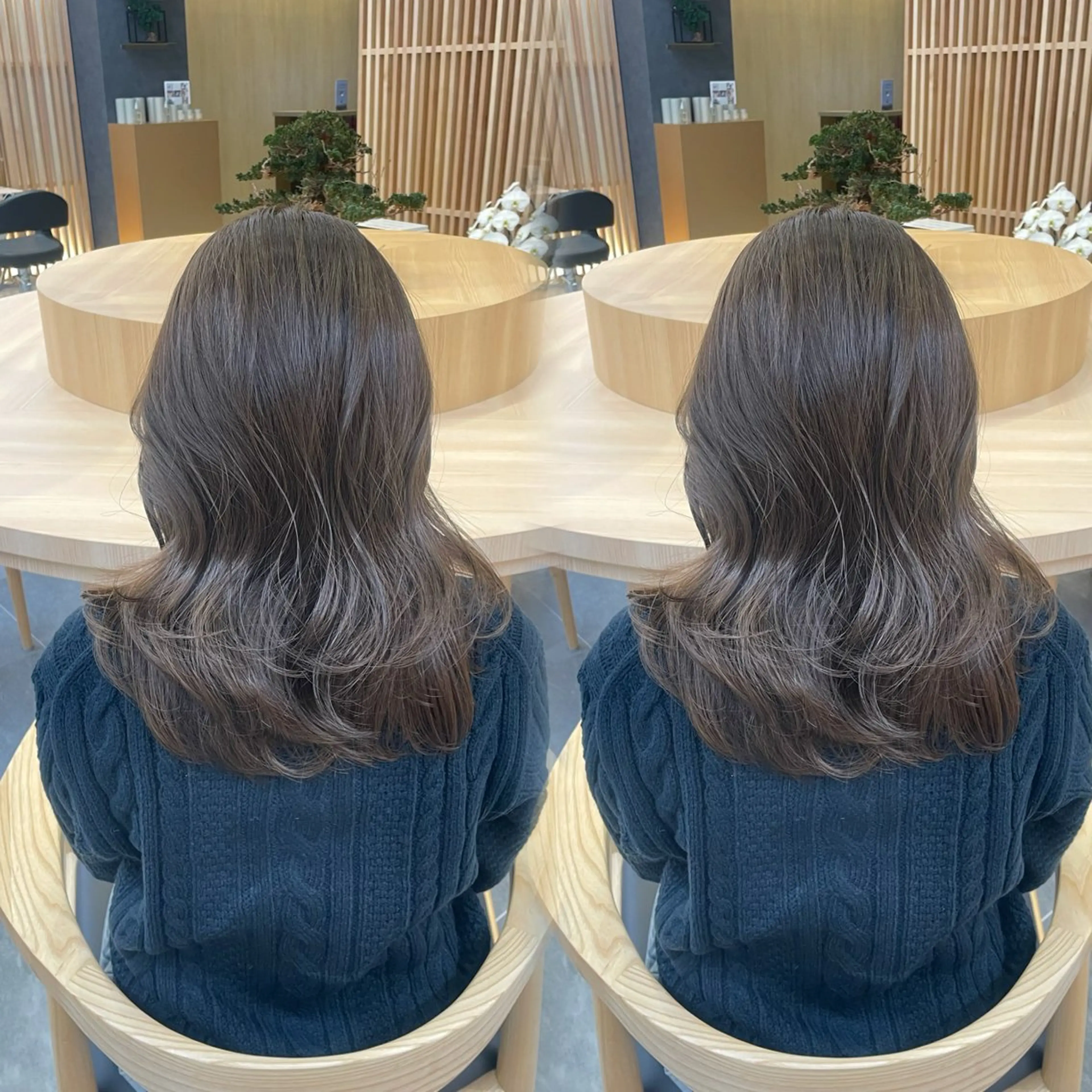 セミロング カラー カット ヘアカラー ヘッドスパ ヘアセット nana【艶髪】/ 顔まわり/縮毛矯正のヘアスタイル