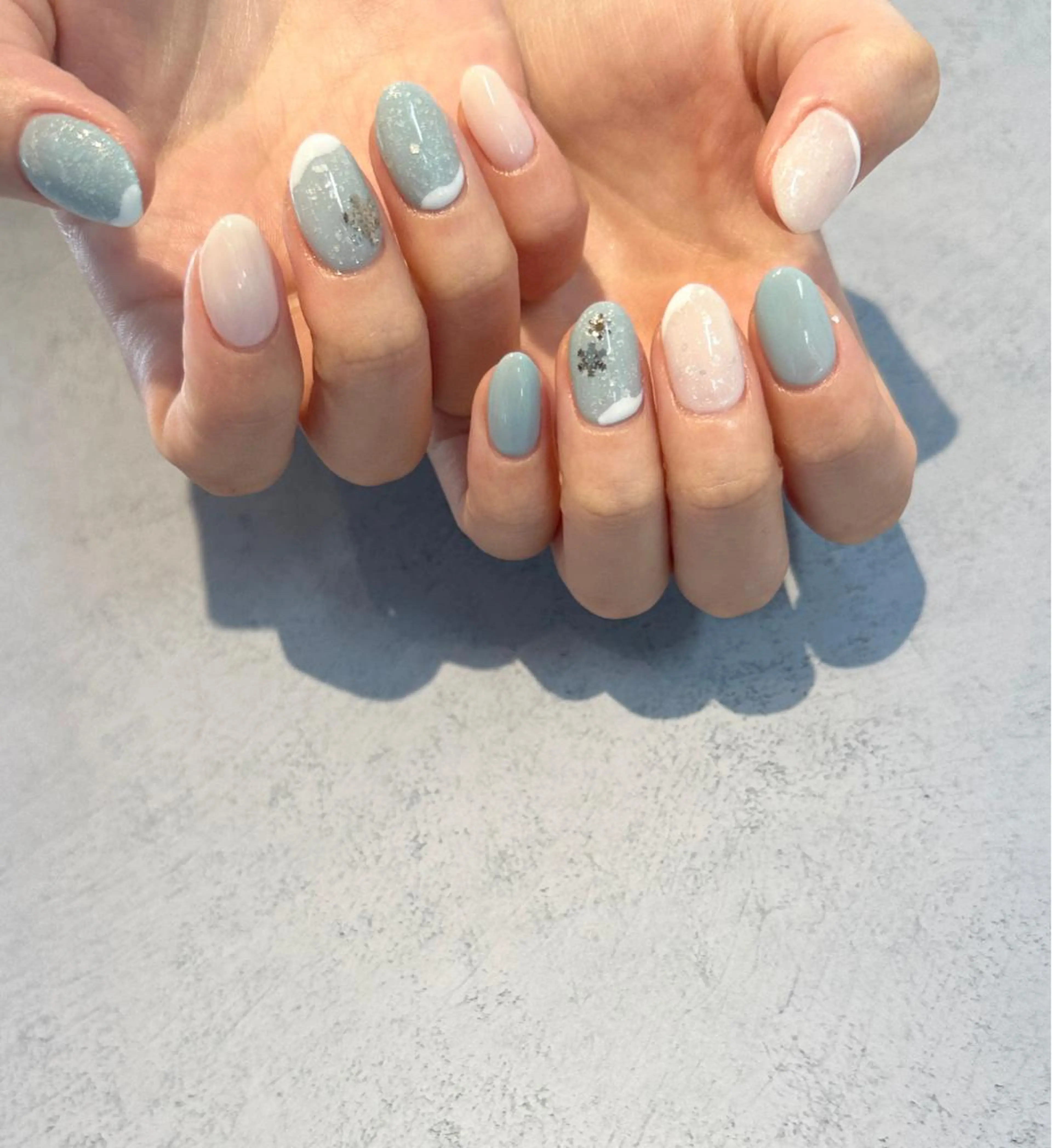 ネイル 持ち込み ワンカラーネイル 冬ネイル ハンドネイル Baden Nail ﾊﾞ-ﾃﾞﾝ ﾈｲﾙのネイルデザイン