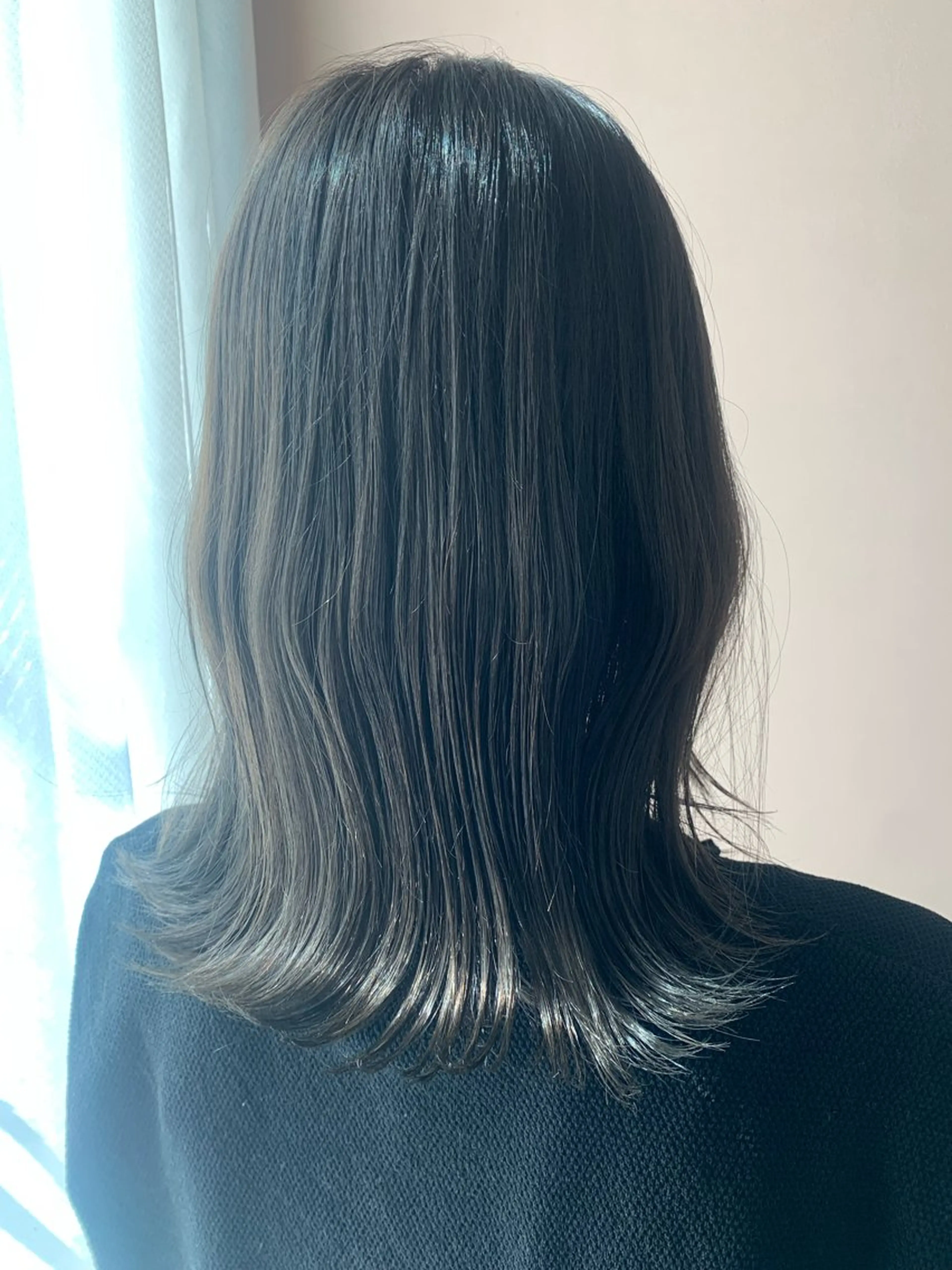 セミロング カラー アッシュ アッシュグレー ブリーチ ブリーチなしカラー カット ヘアカラー トリートメント hub hair レイヤー/透明感のヘアスタイル
