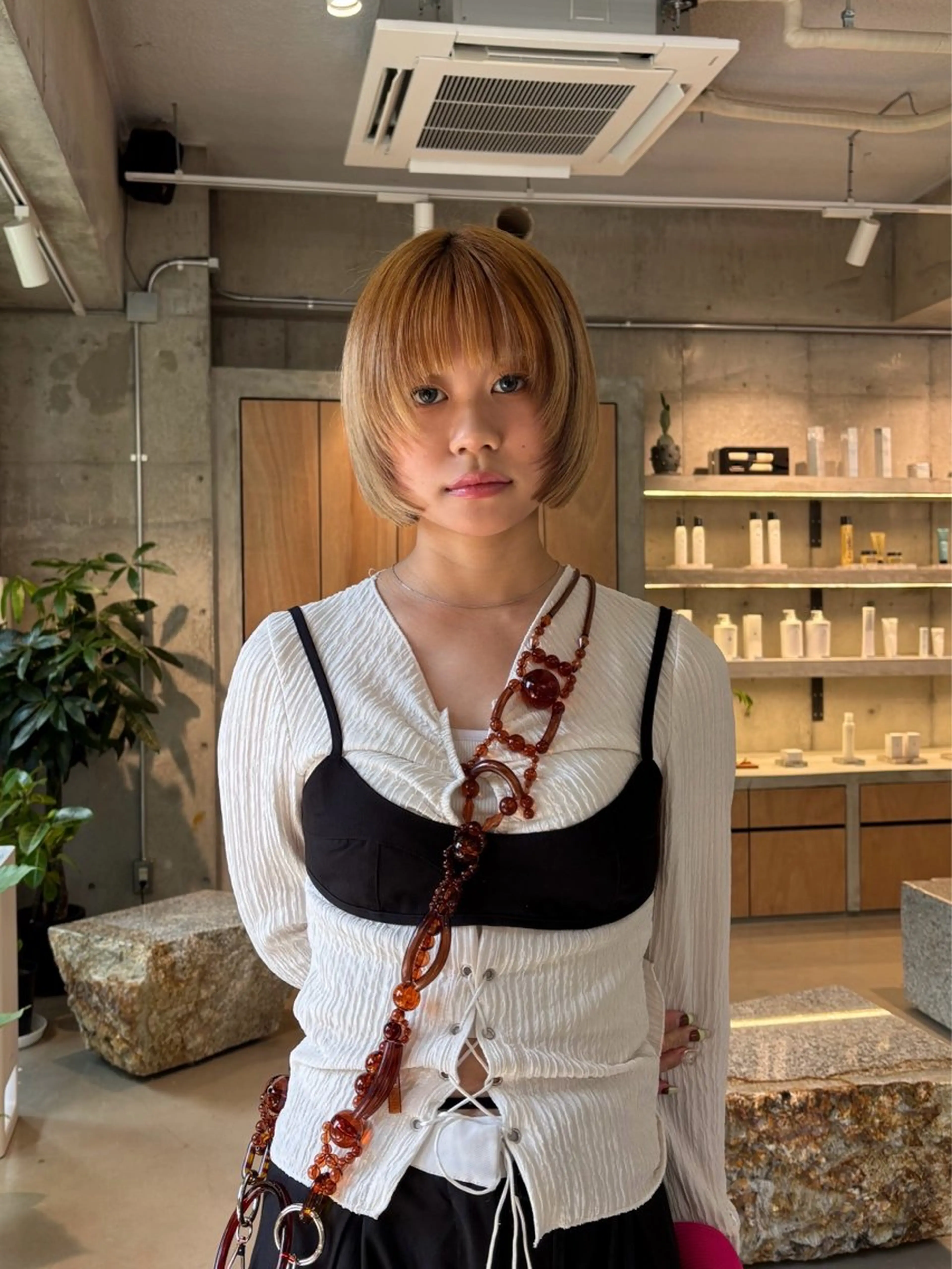 ショート ボブ リナ/名古屋/矢場町 カットモデルのヘアスタイル