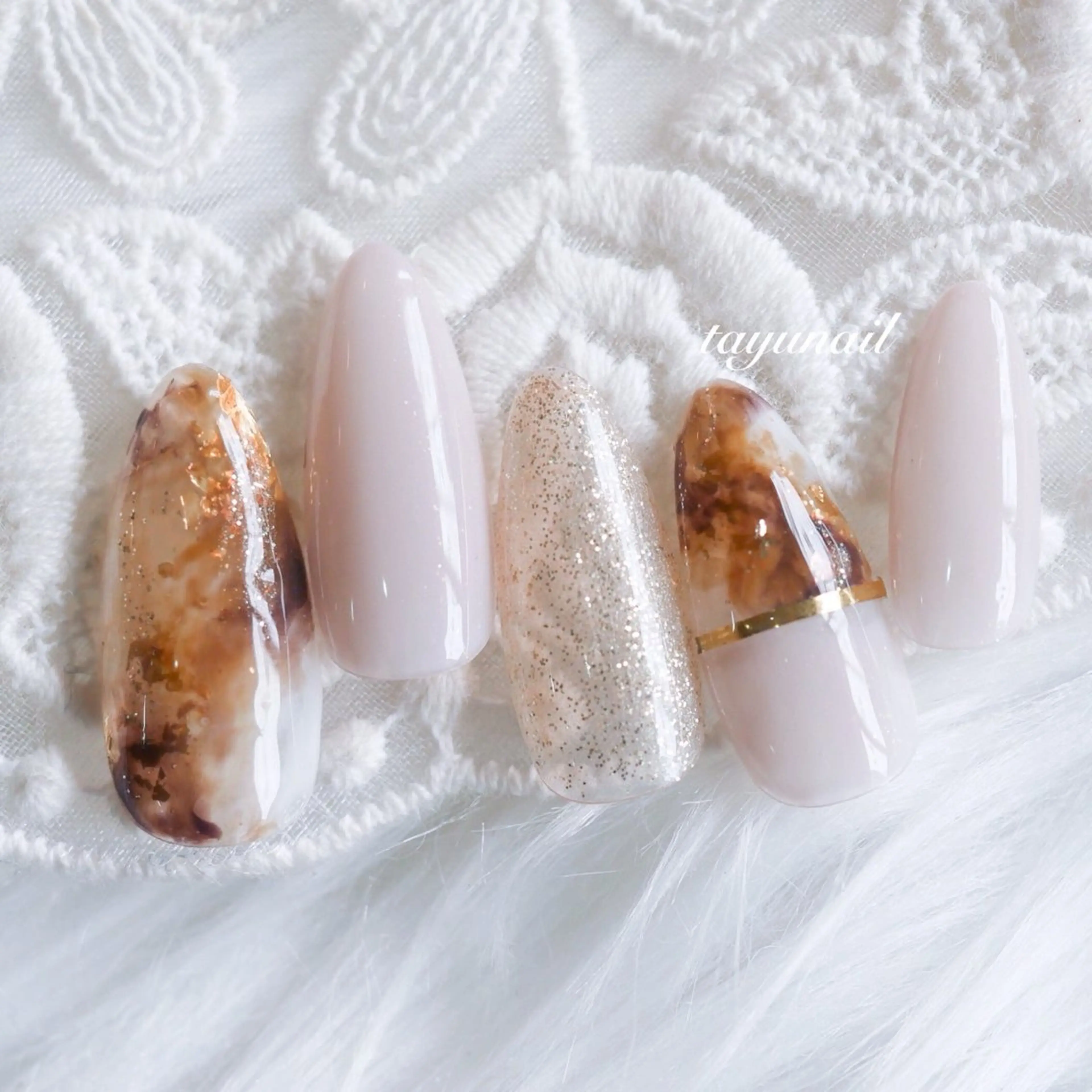 ネイル アートネイル べっ甲ネイル ジェルネイル パラジェル ネイルサロン・ネイルスクール　たゆnail所属・ネイルサロン 【たゆnail】のネイルデザイン