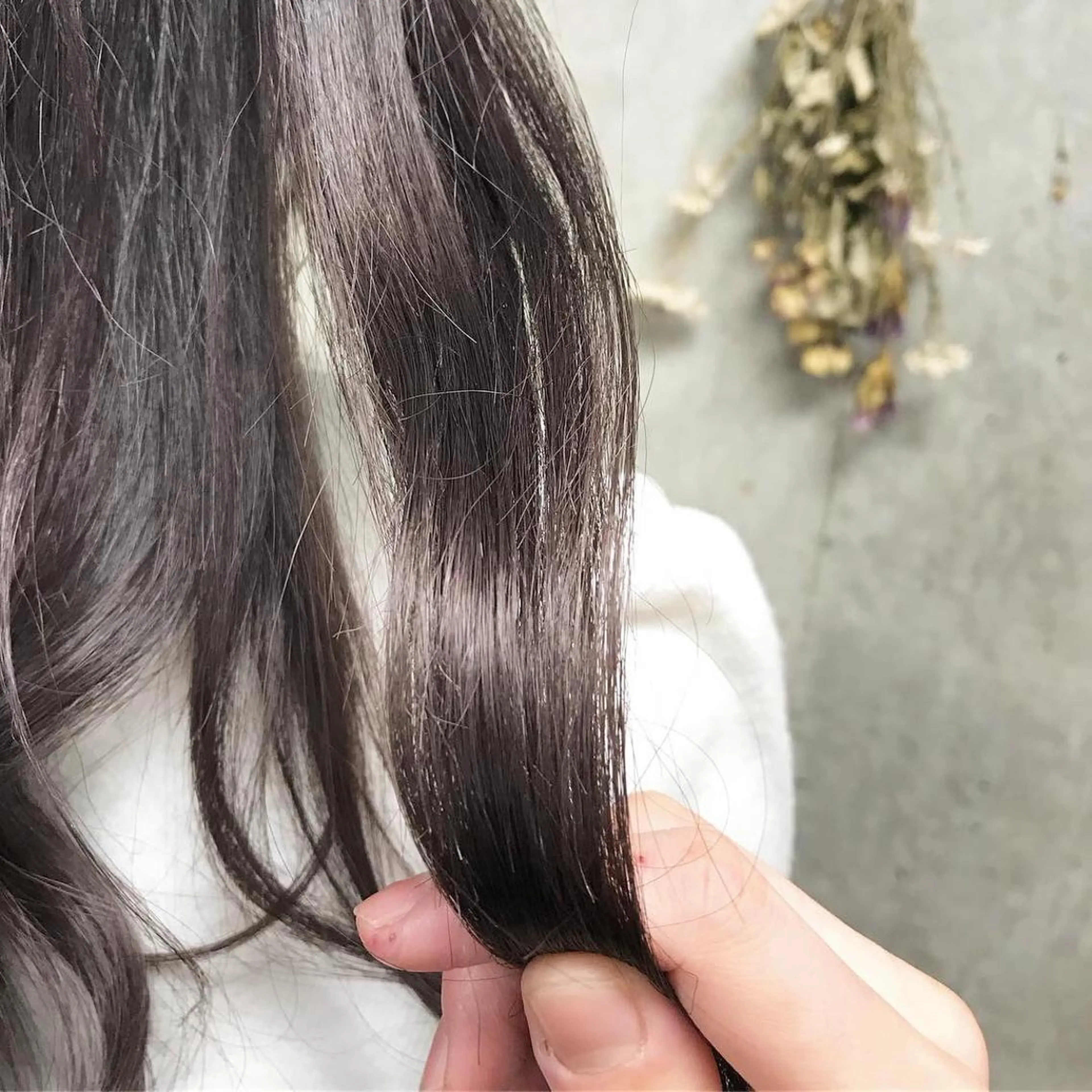 セミロング カラー ヘアアレンジ ベージュカラー ダブルカラー ラベンダーカラー ラベンダーベージュ Satsuki ✂︎♡のヘアスタイル