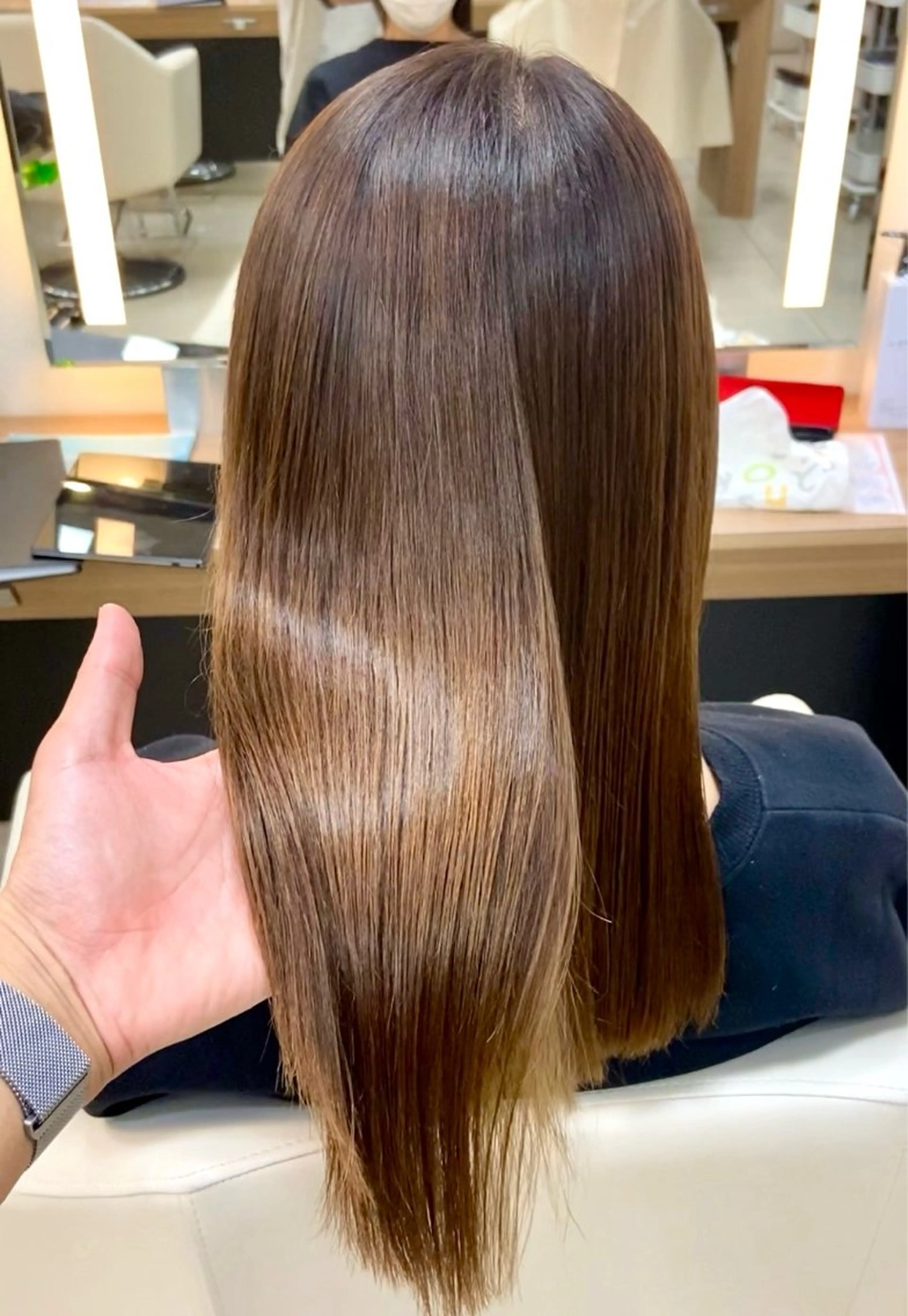 ロング ショートボブ ボブ くびれヘア ハイライト 髪質改善 髪質改善・酸性・ ストレート　Maruのヘアスタイル
