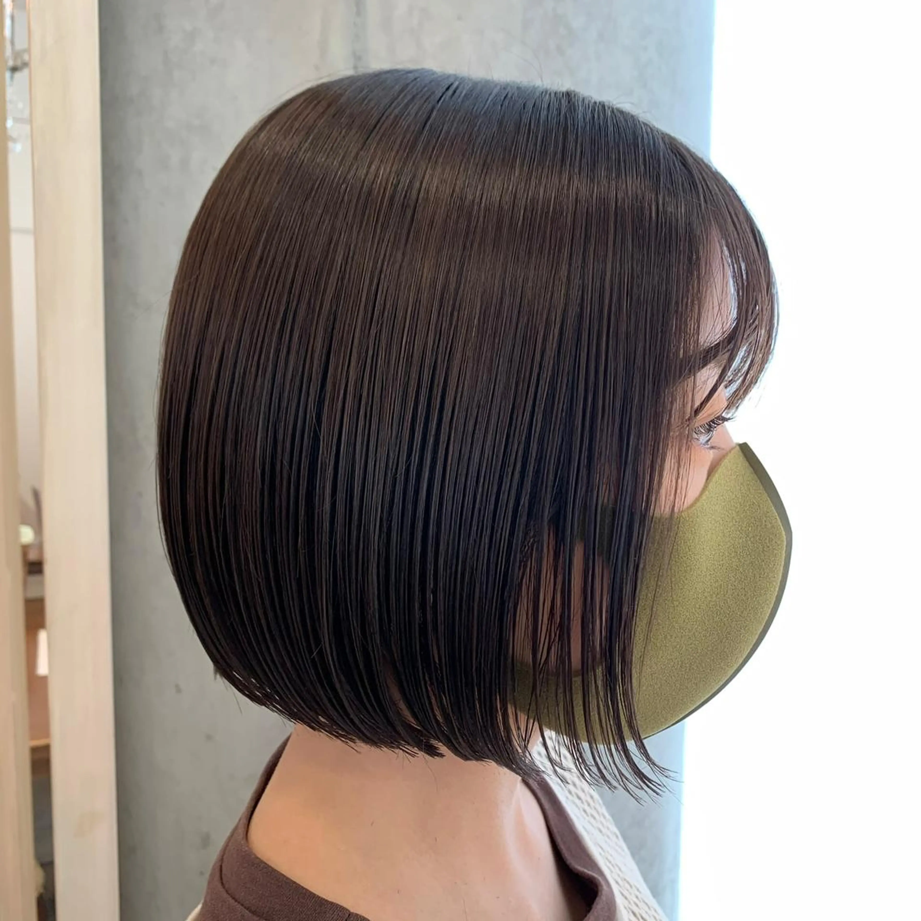 ショート カラー ベージュカラー 透明感カラー ラテベージュ ボブ カット ヘアカラー トリートメント サソウ ユリエ🥥のヘアスタイル
