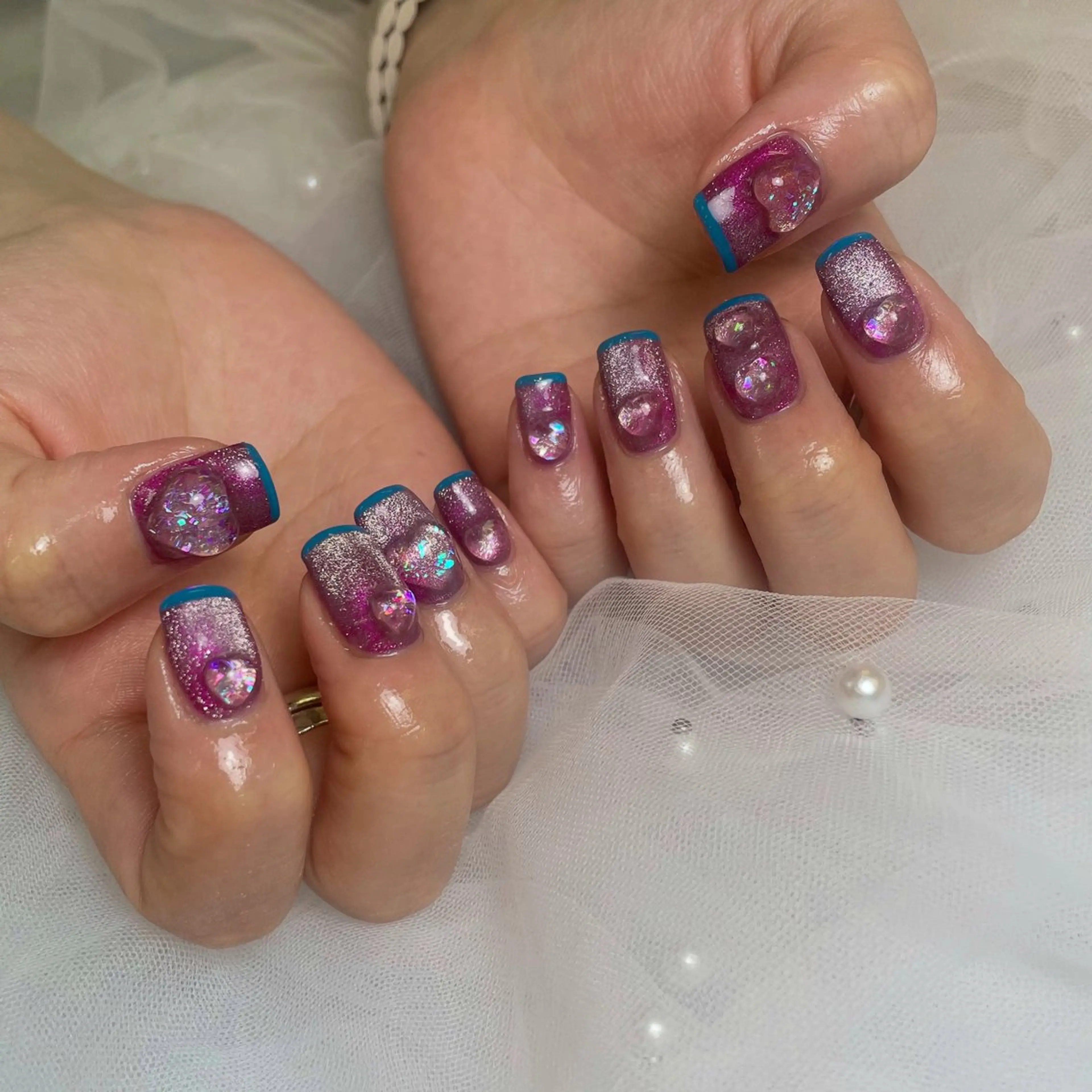 ネイル ハンドネイル S LOUNGE NAIL所属・パーツたくさん🍓 SUMIのネイルデザイン