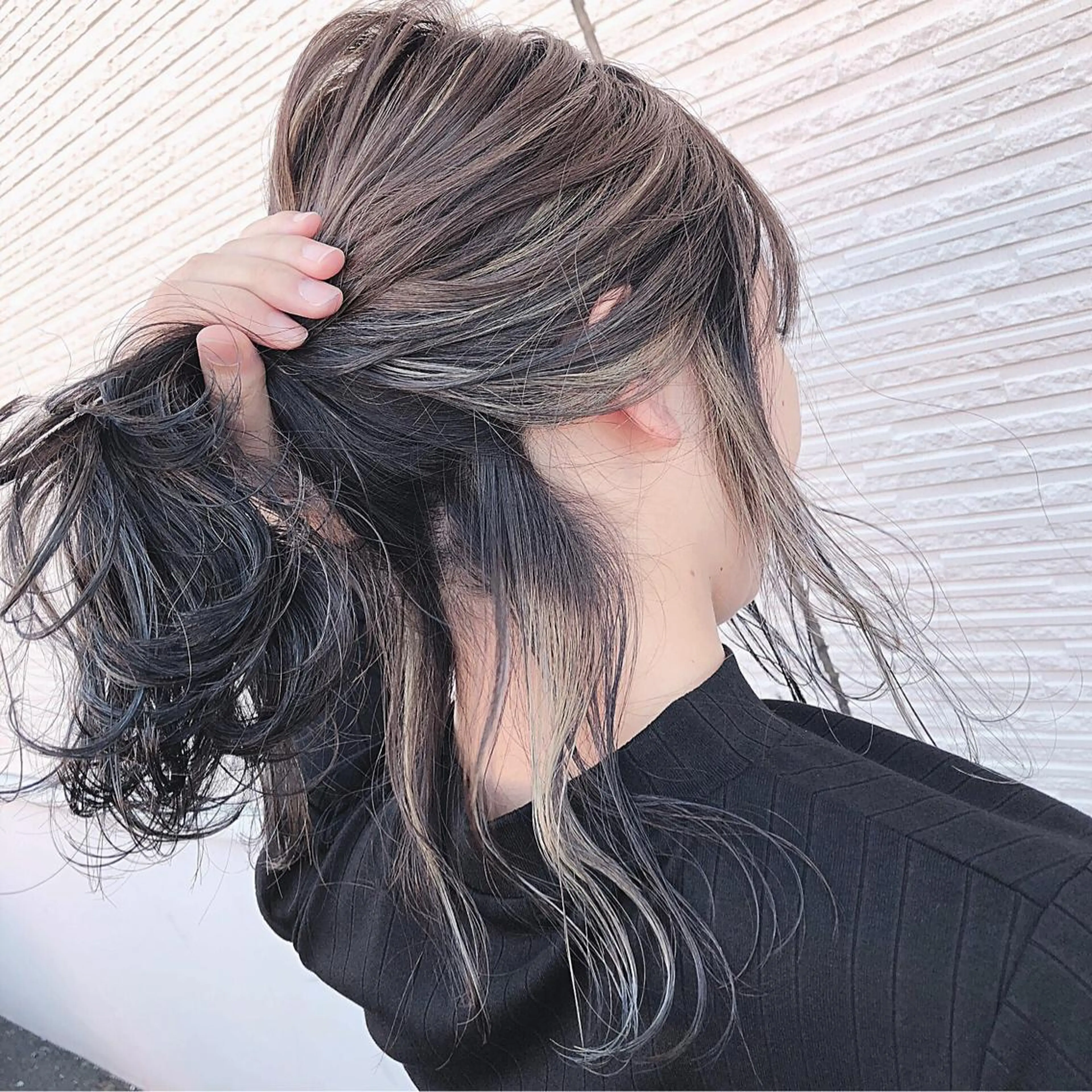 ミディアム カラー ハイライトカラー ハイライト ヘアカラー トリートメント 名畑 裕貴のヘアスタイル