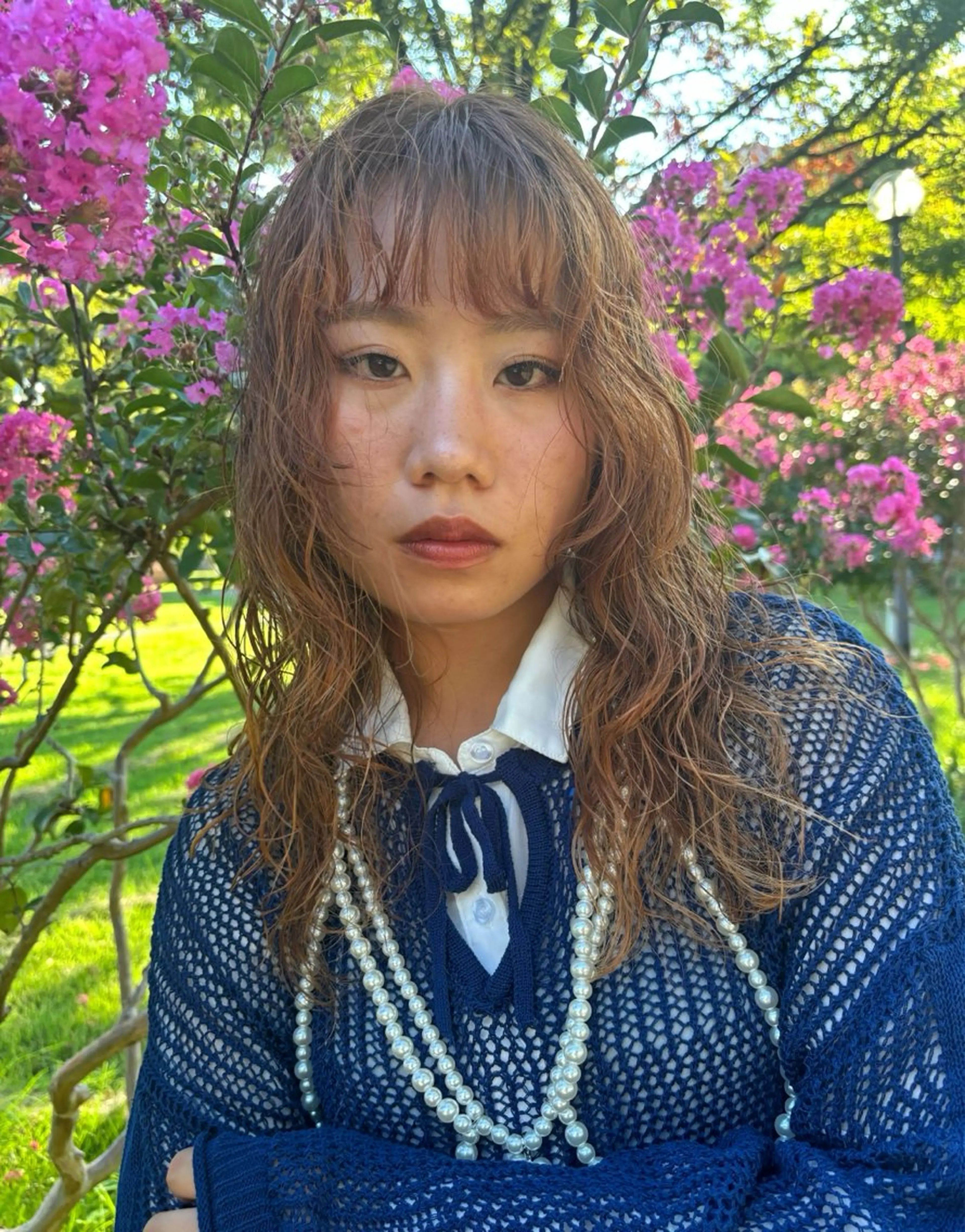 セミロング ヘアカラー comeghead 琴音のヘアスタイル