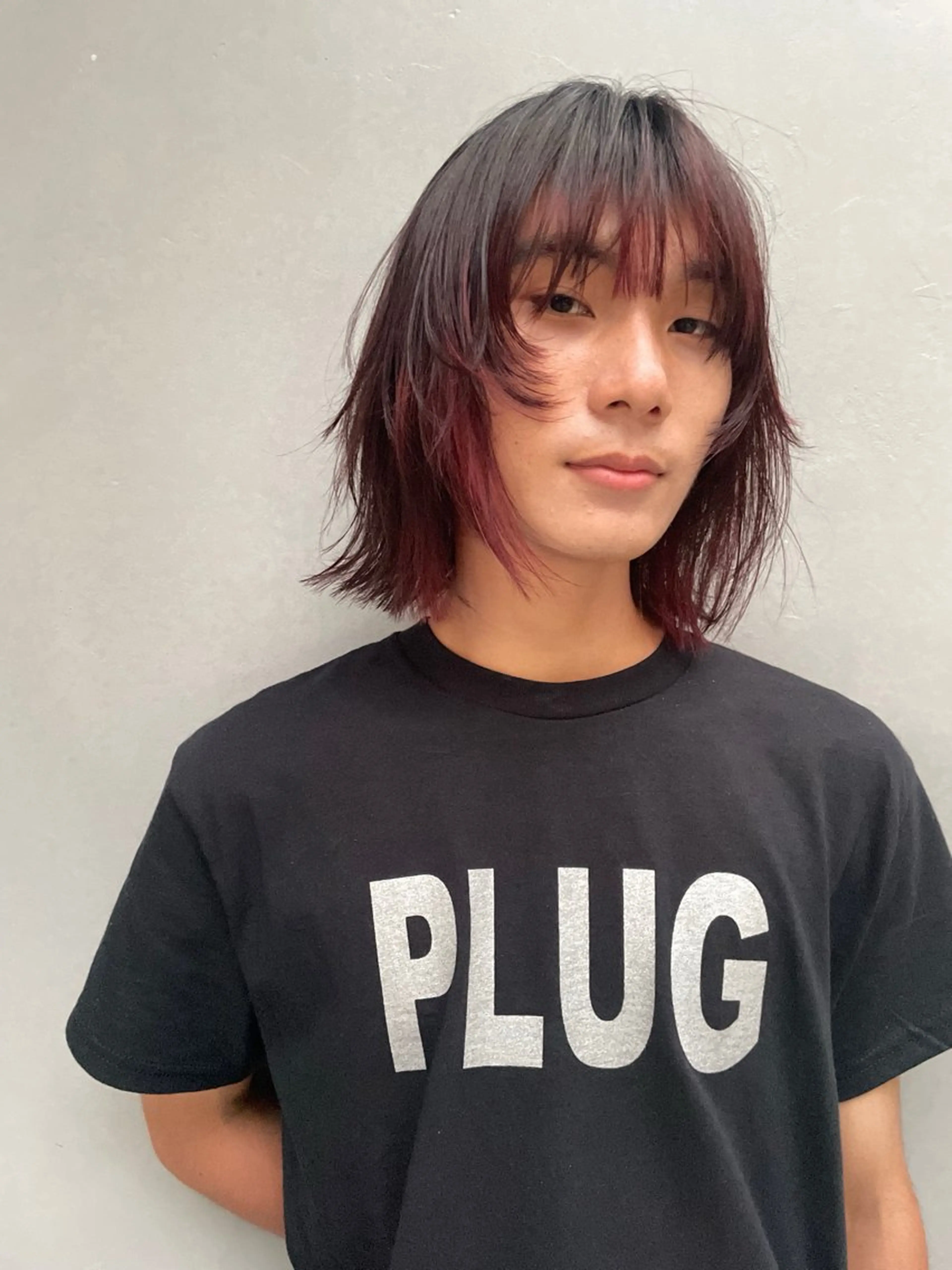 ミディアム カラー デザインカラー ボブ 森田 博樹のヘアスタイル