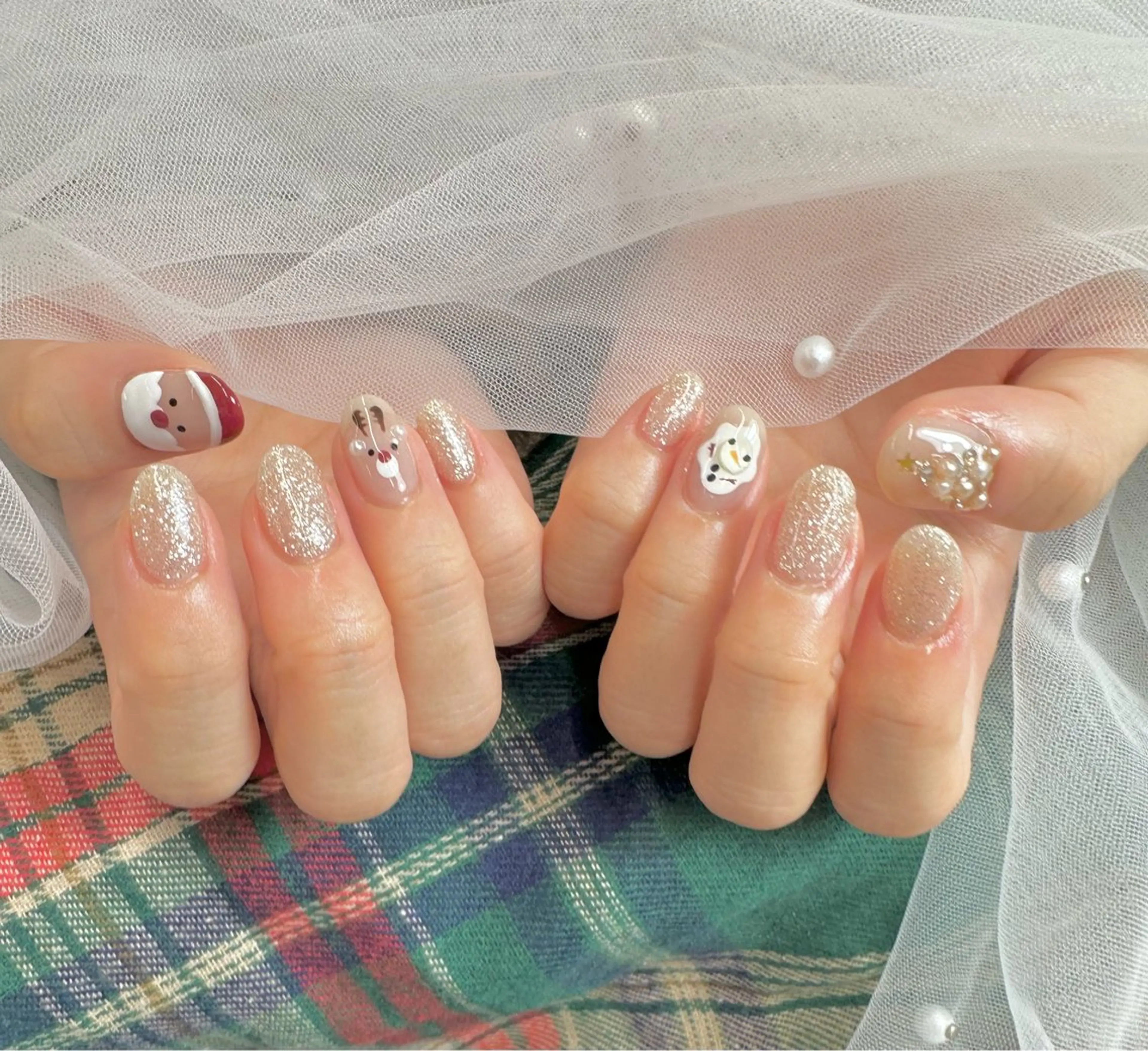 ネイル 持ち込み 冬ネイル クリスマス Pawtique SAYAKAのネイルデザイン