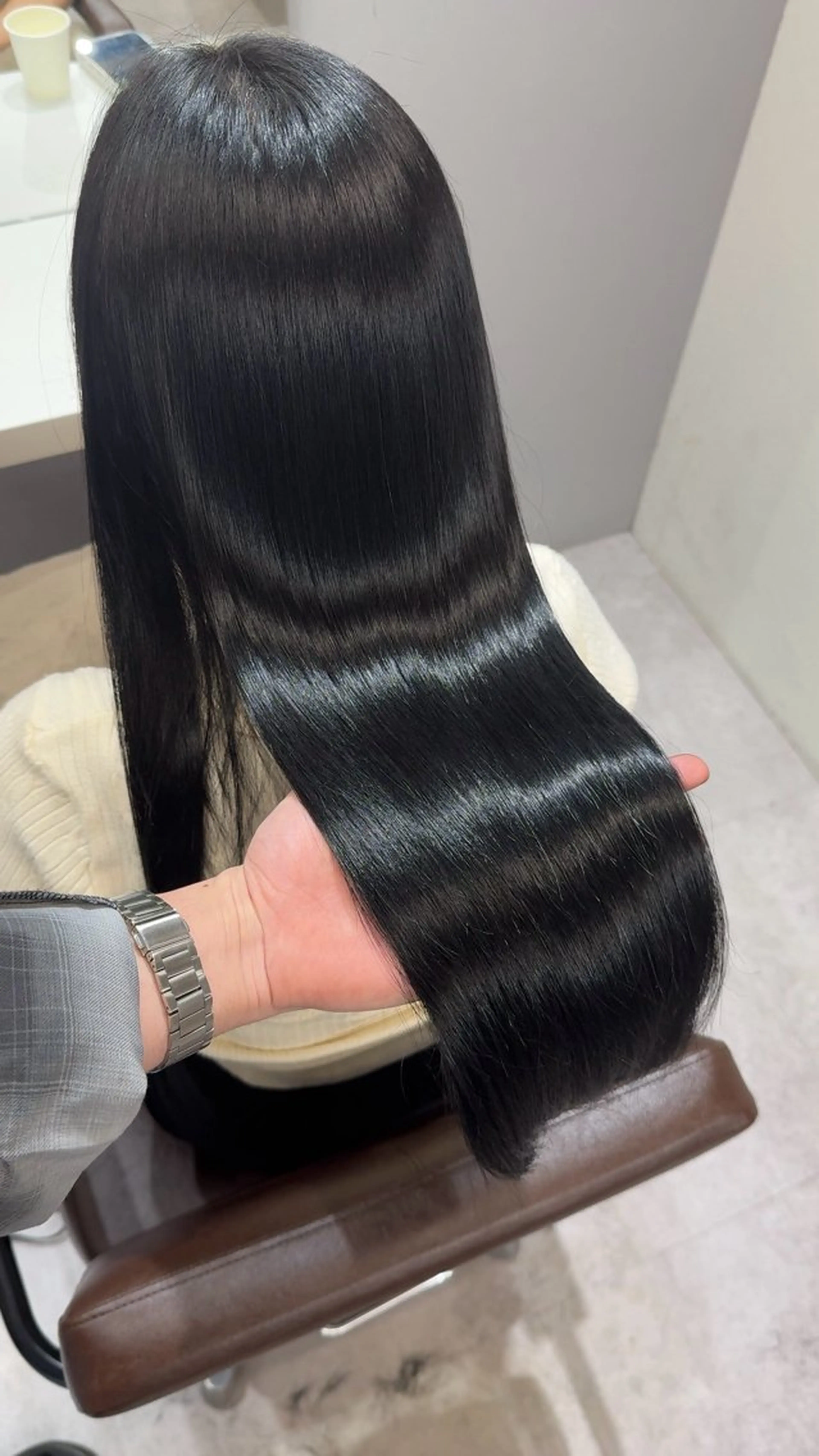 ロング 髪質改善 縮毛矯正 トリートメント 酸性ストレート カット ヘアカラー 縮毛矯正 トリートメント 髪質改善×縮毛矯正 Core梅田　片山のヘアスタイル