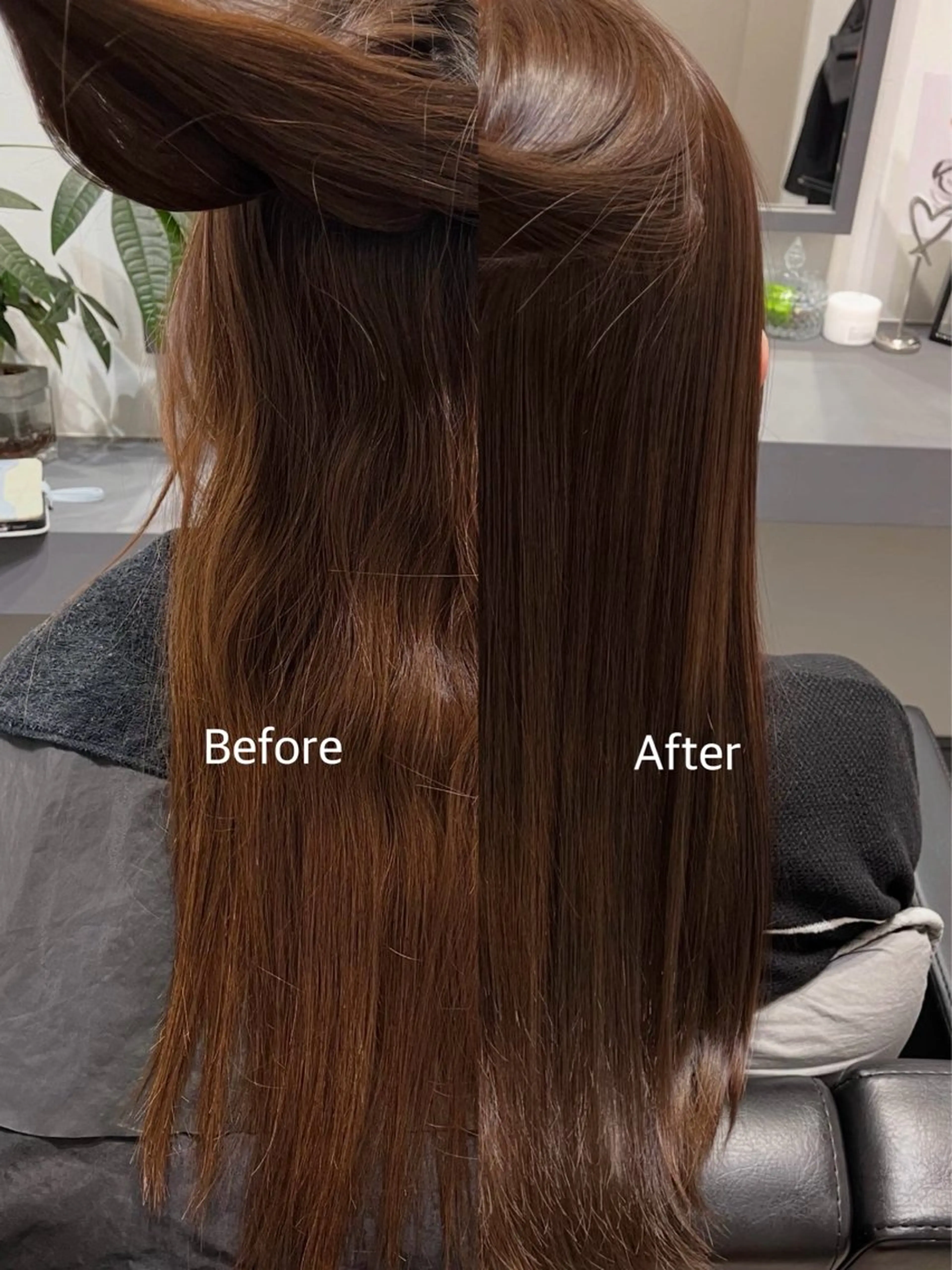 ロング 髪質改善 縮毛矯正 トリートメント カット ヘアカラー 縮毛矯正 堀越 エリのヘアスタイル