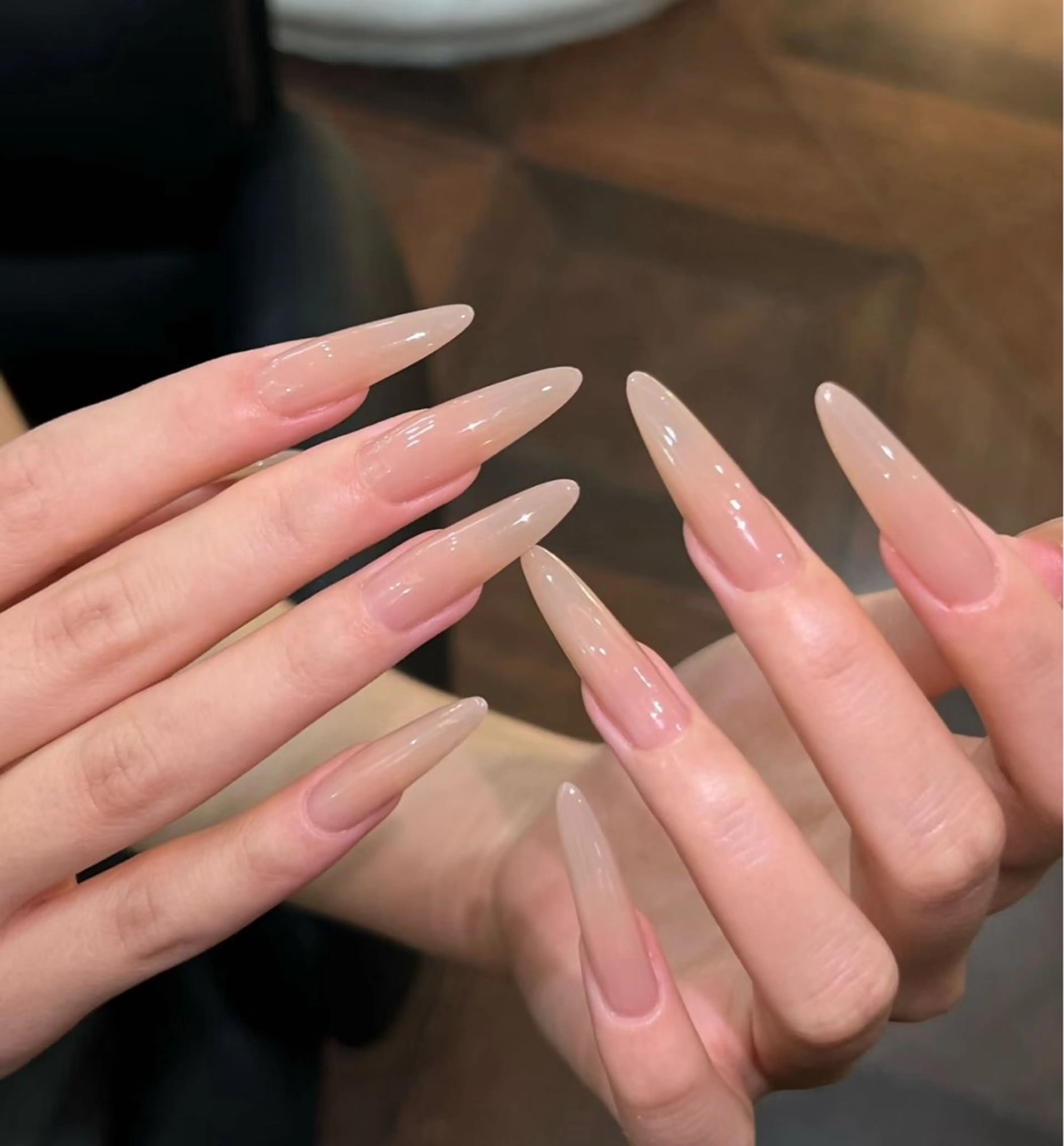 チップ長い出し10本➕ワンカラーかラメグラの写真