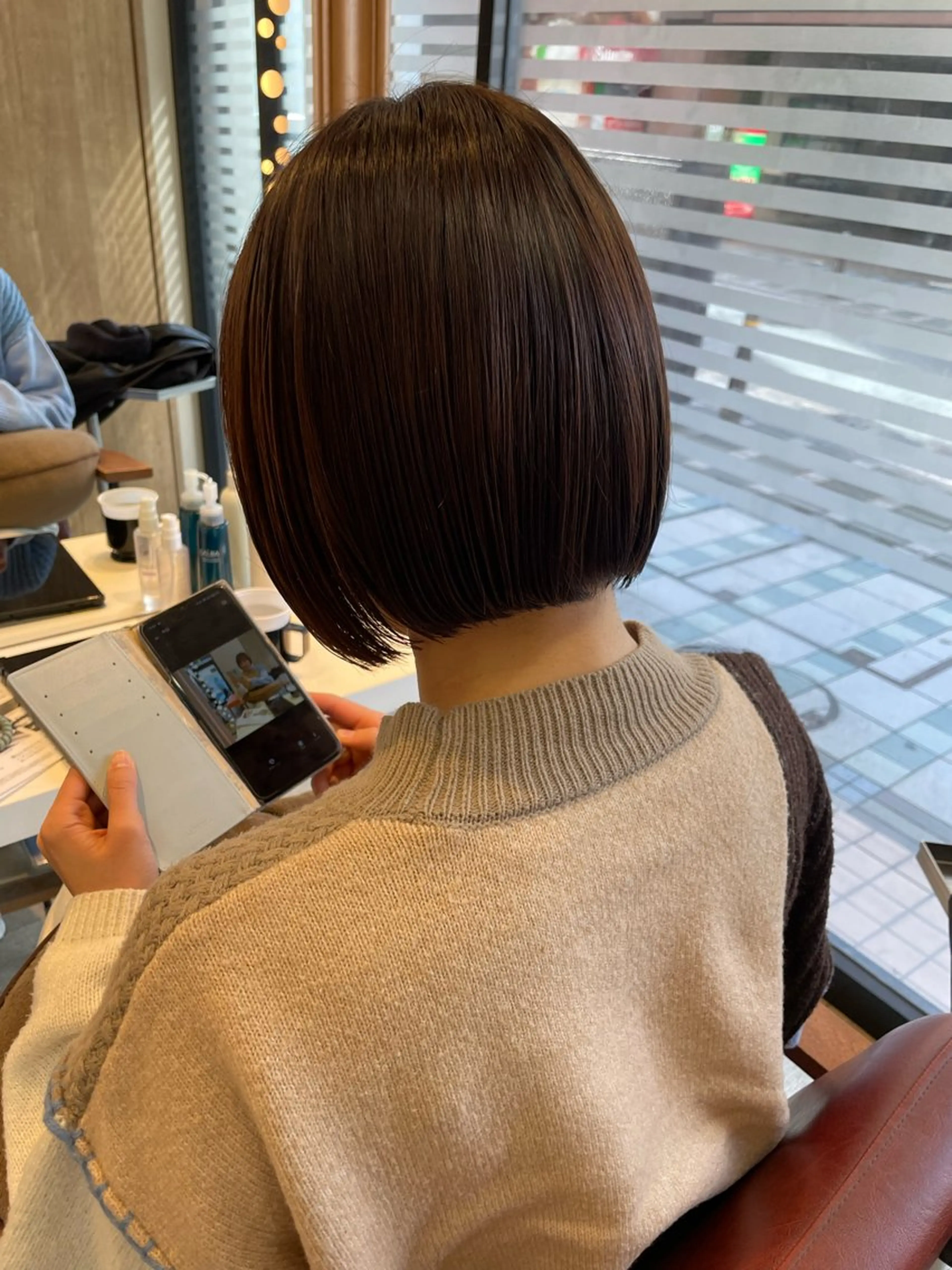 ショート カラー ボブ カット ヘアカラー トリートメント ✨横須賀髪質改善✨️ 加藤 百音のヘアスタイル