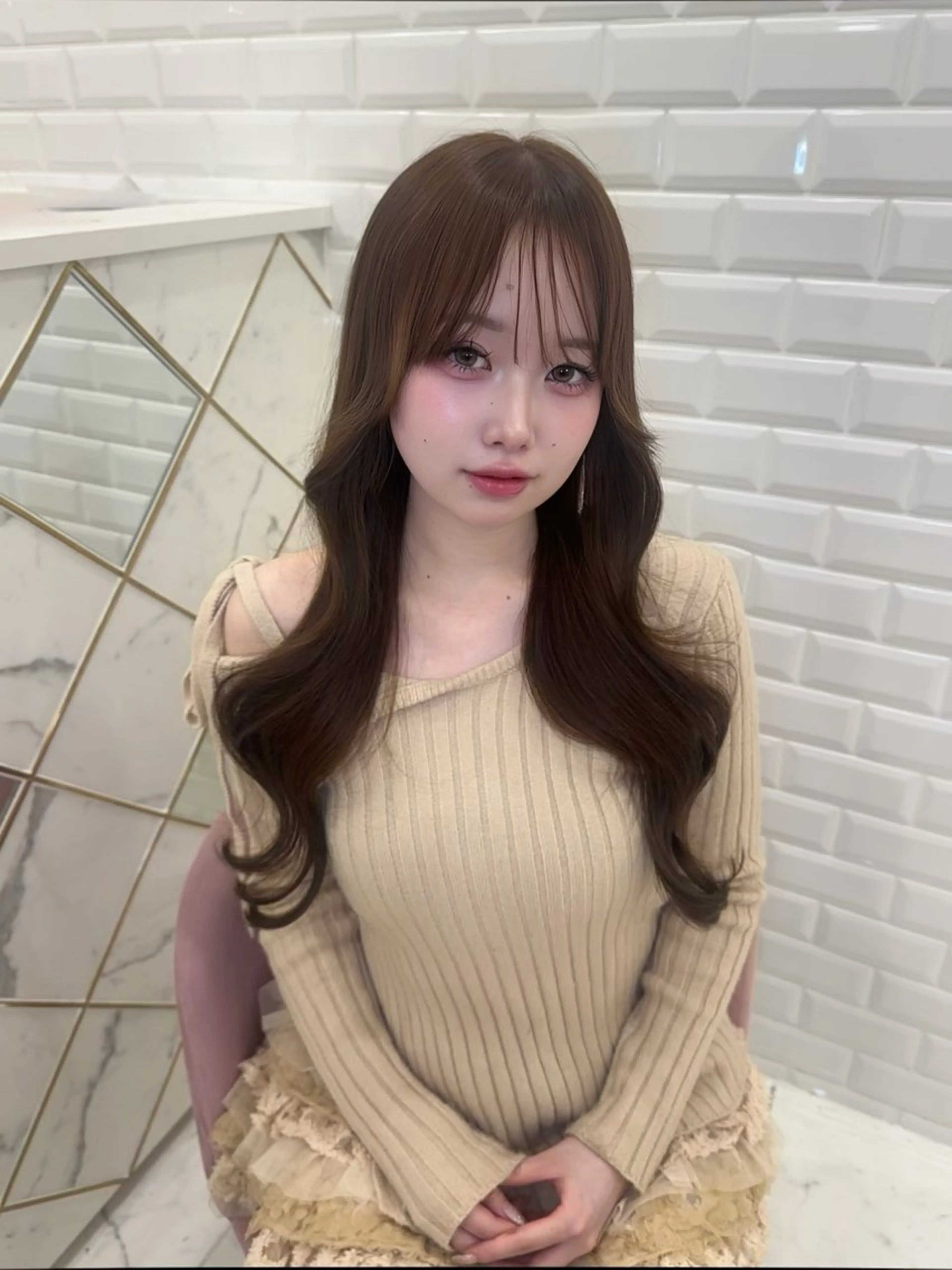 ロング カラー 🎀ちゃん りお🎀のヘアスタイル