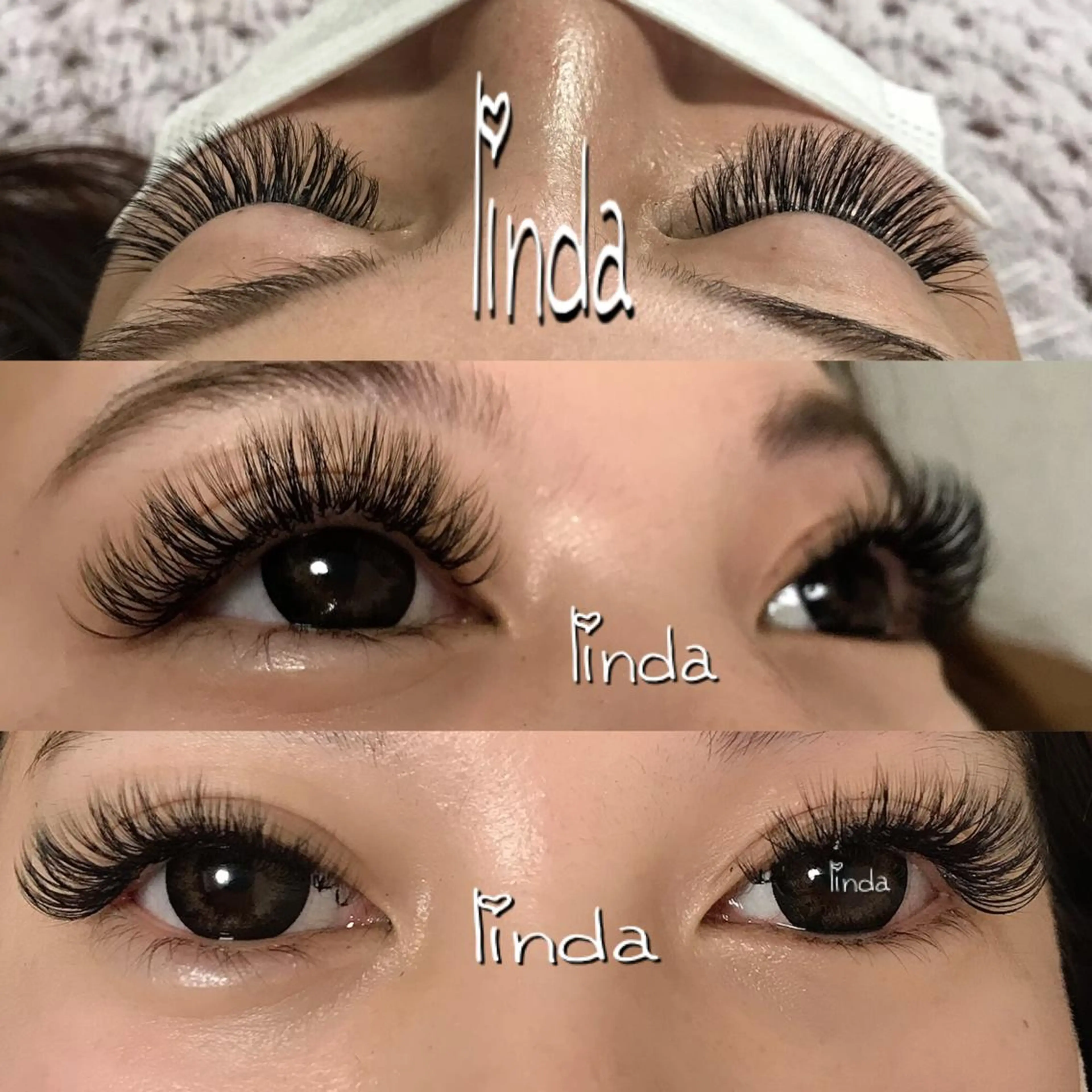 マツエク・マツパ 付け放題 ボリュームラッシュ linda lashesのマツエク・マツパデザイン