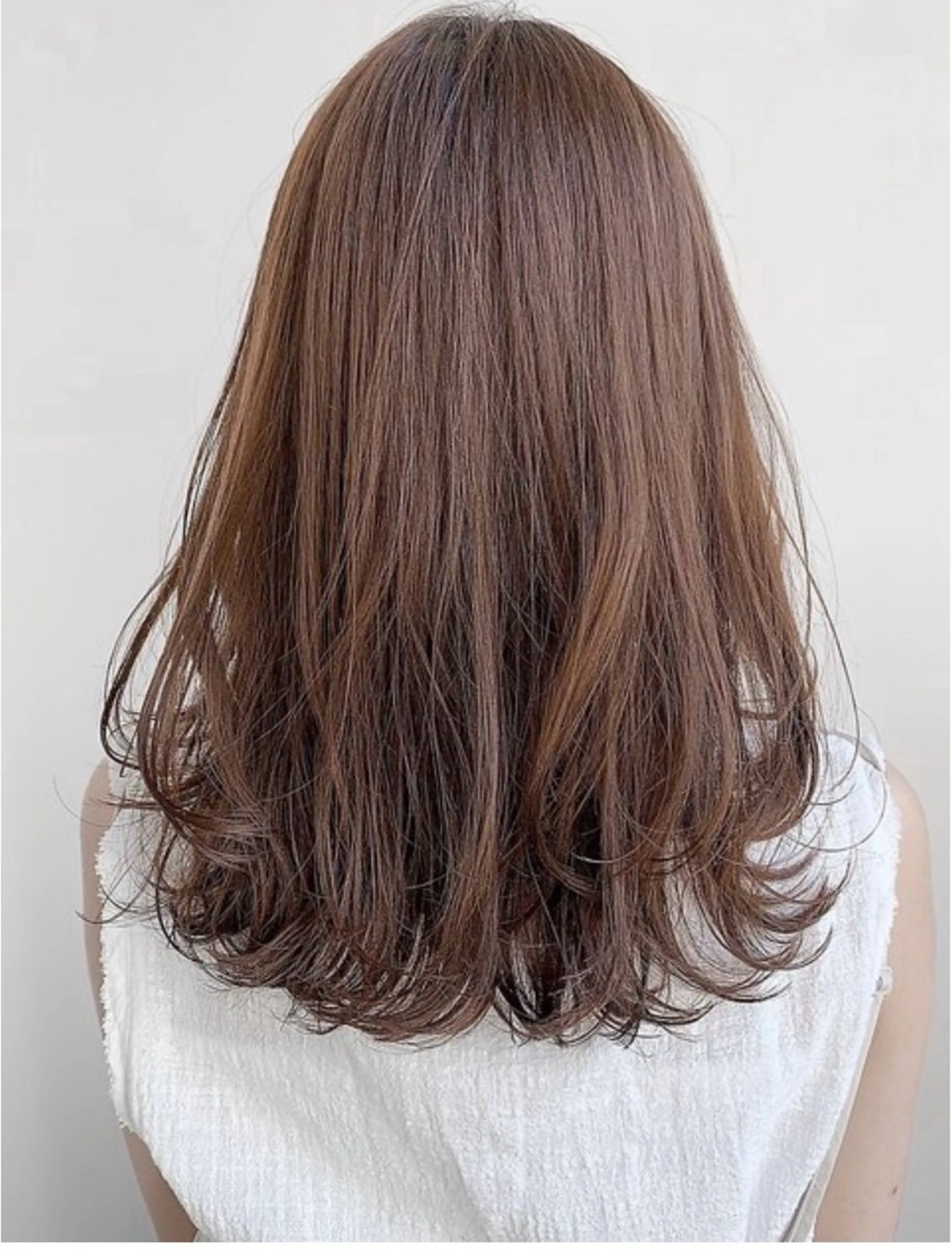 セミロング レイヤーカット 臺 佳連のヘアスタイル
