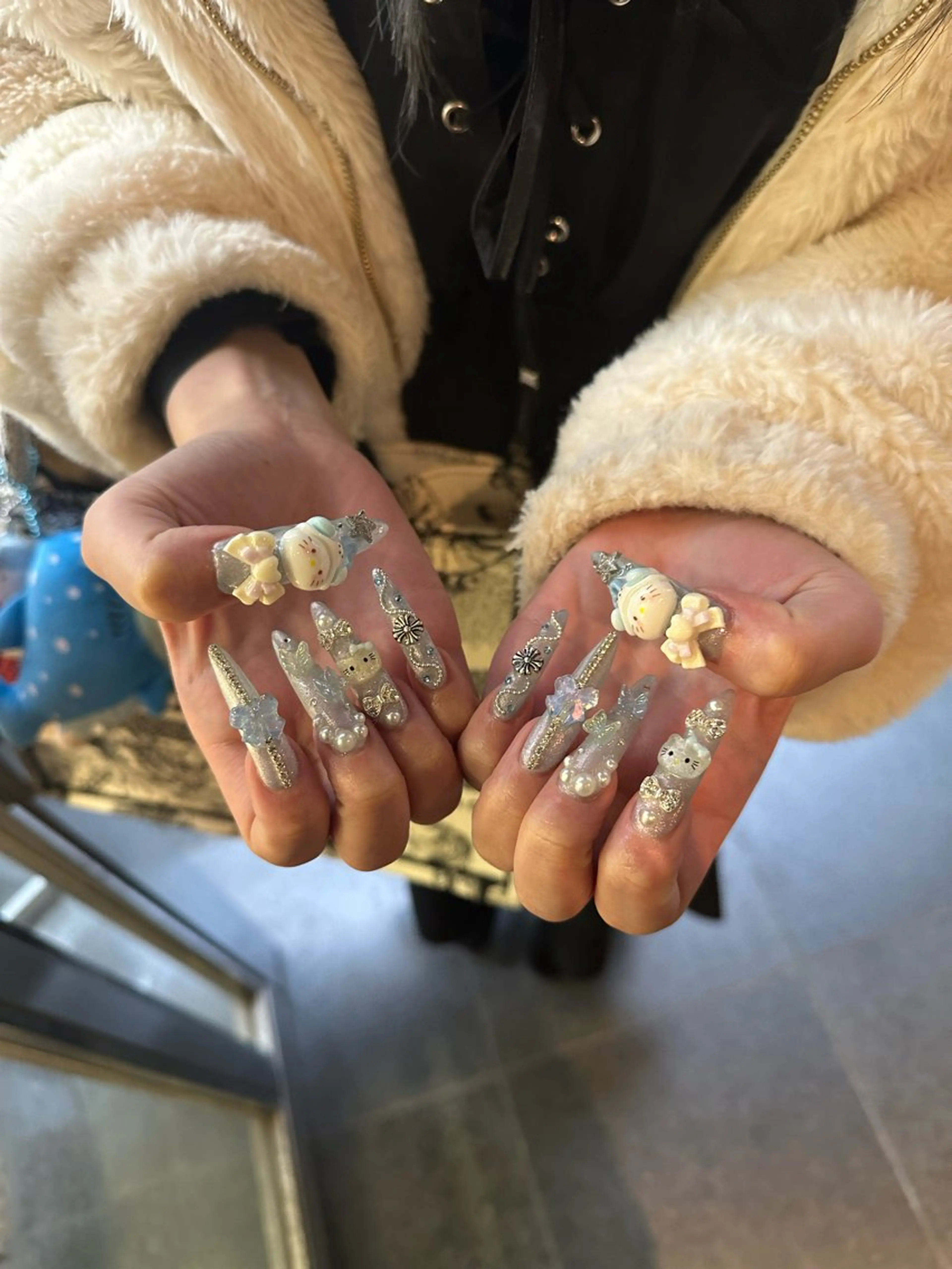 ネイル ハート 韓国ネイル スカルプネイル 夏ネイル ワンホンネイル ハンドネイル Melody Nail所属・Melody 3D/スカルプ専門店のネイルデザイン