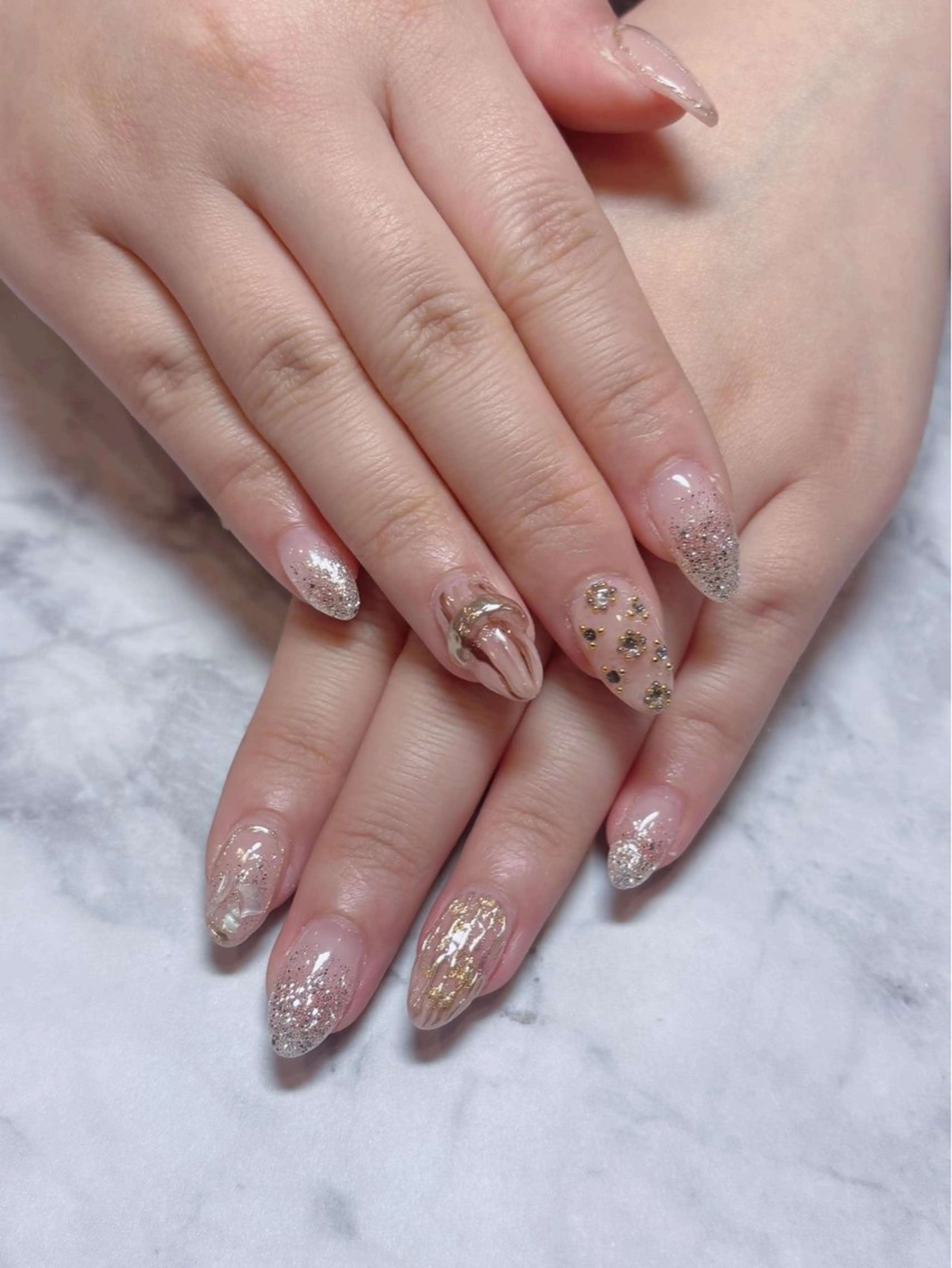 ネイル ニュアンスネイル ハンドネイル 肥後joieange 心斎橋店のネイルデザイン