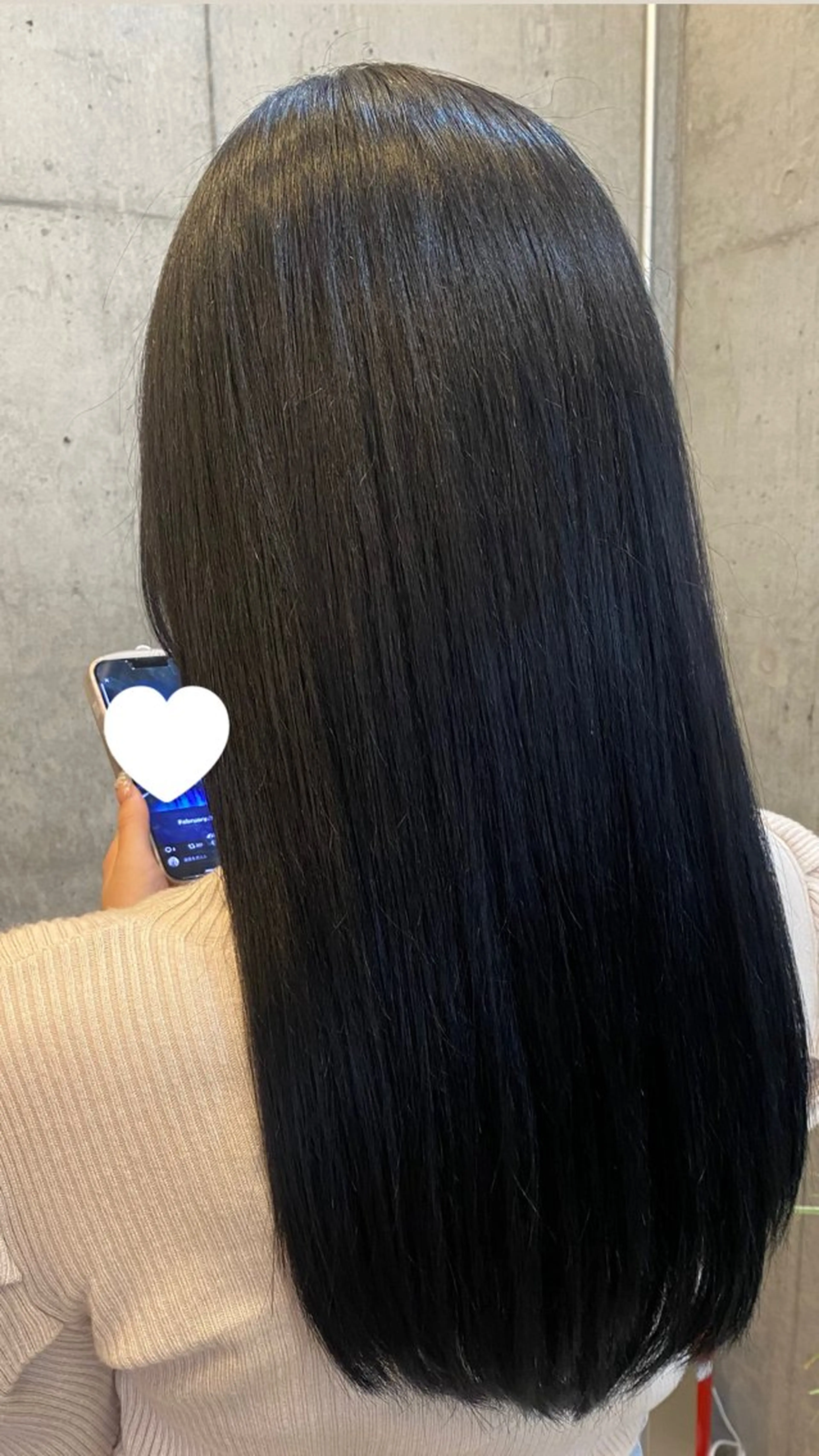 ロング カラー 黒髪 ブルーカラー ブルーブラック HIYORI🧁 登戸のヘアスタイル