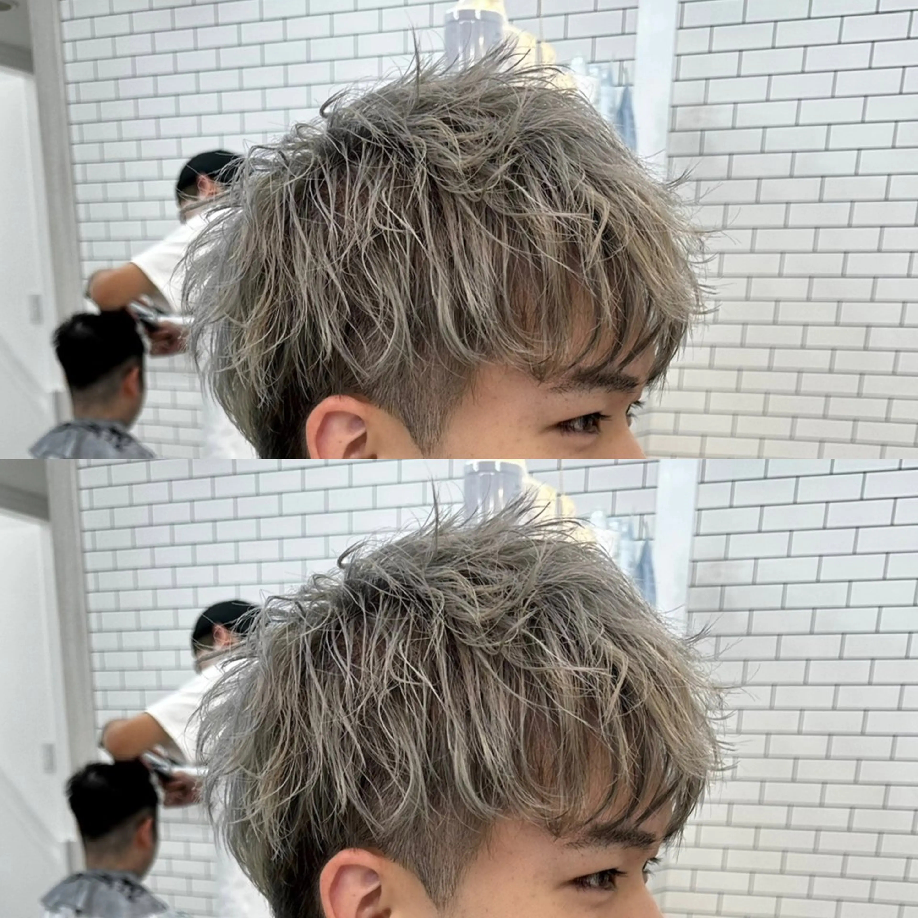 カラー メンズ メンズハイライト メンズハイトーン メンズインナーカラー デザインカラー ハイライトカラー メンズ特化✂️ 小枝 優生のヘアスタイル