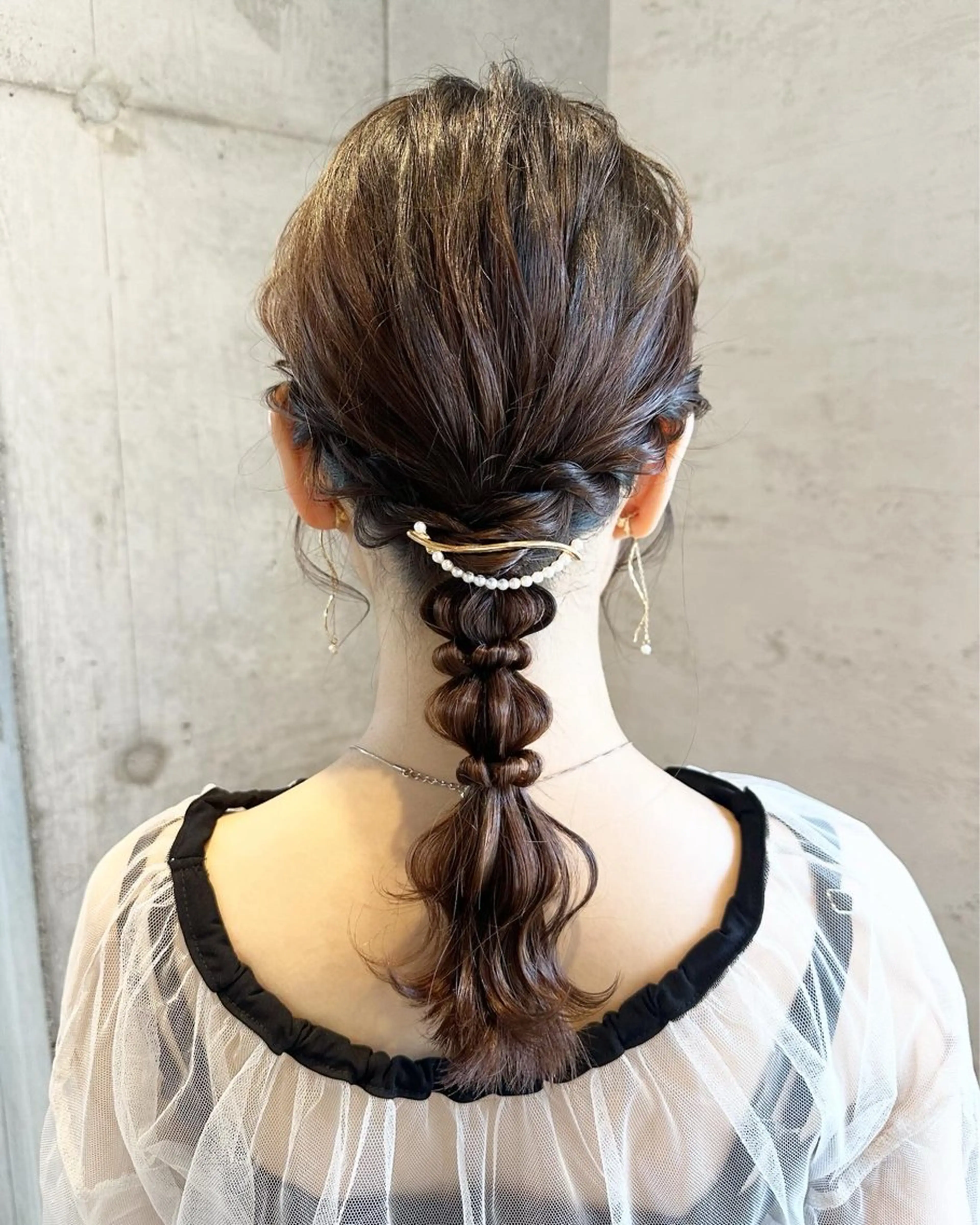 セミロング ヘアアレンジ 女性に人気♪ はやしほのかのヘアスタイル