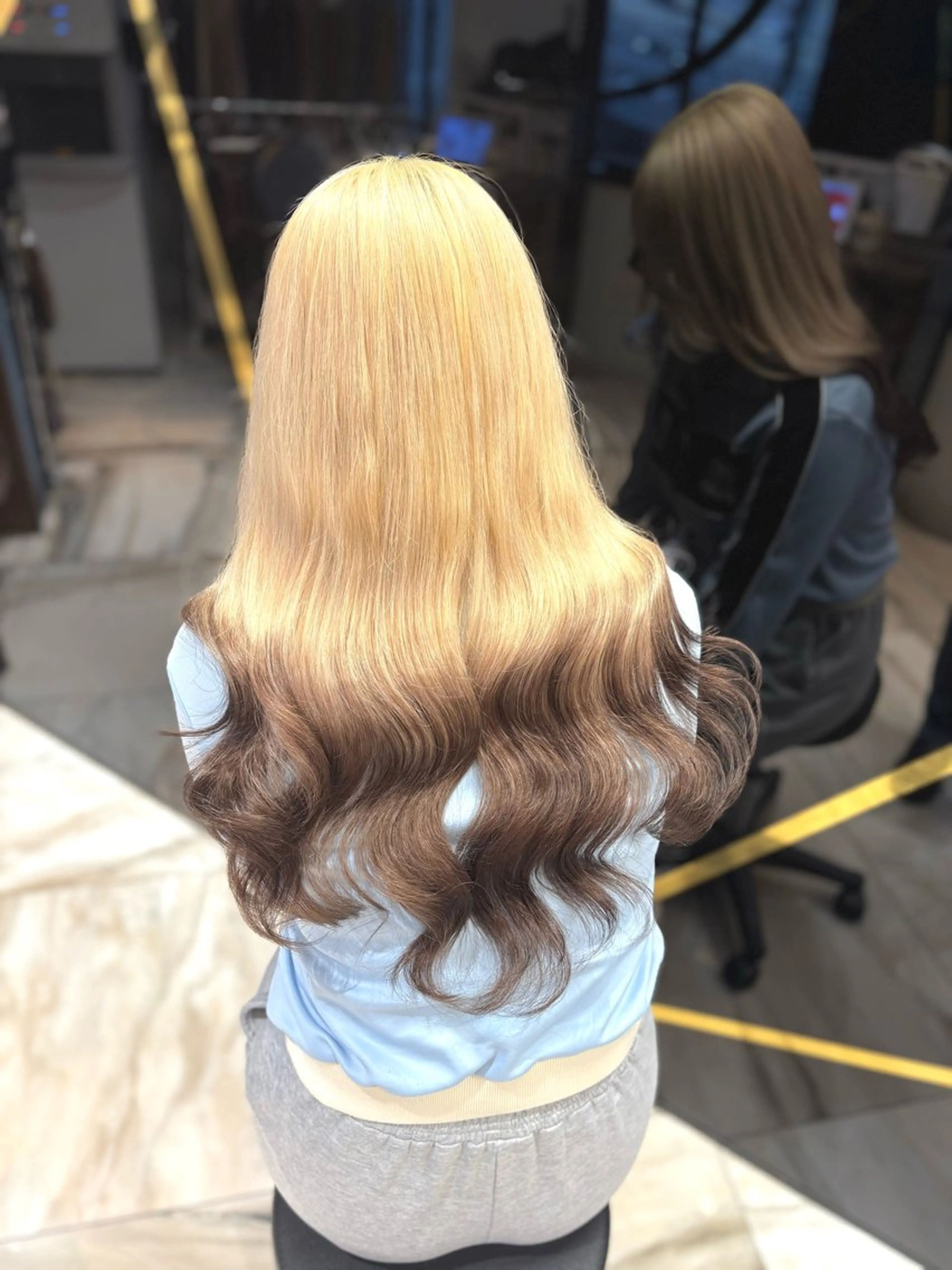 ロング カラー ブリーチ エクステ ヘアカラー エクステ 大阪 梅田/ ハイトーン/エクステのヘアスタイル