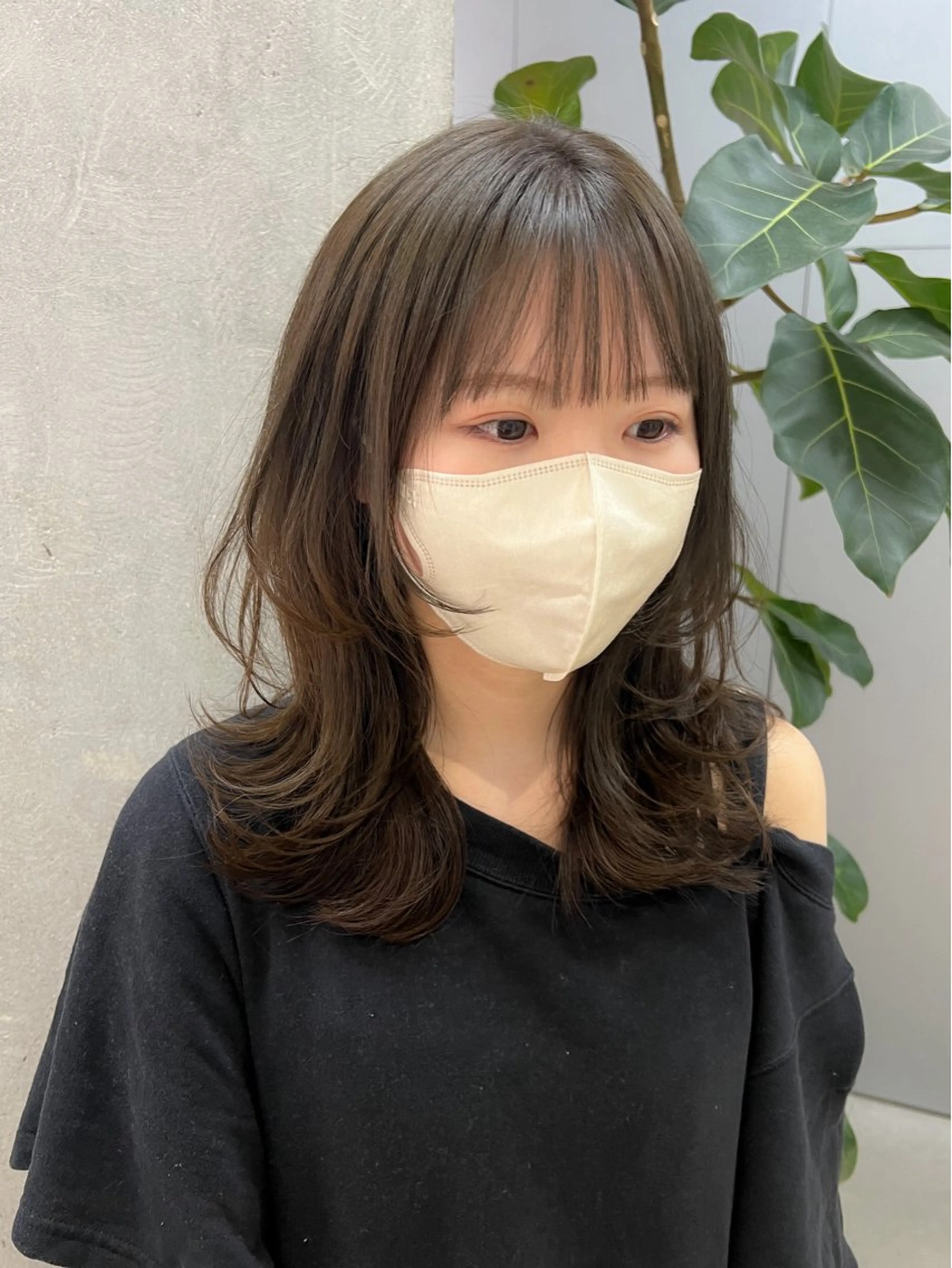 セミロング カラー ヘアカラー le'a所属・谷町/Le'a /竹原詩緒奈のヘアスタイル