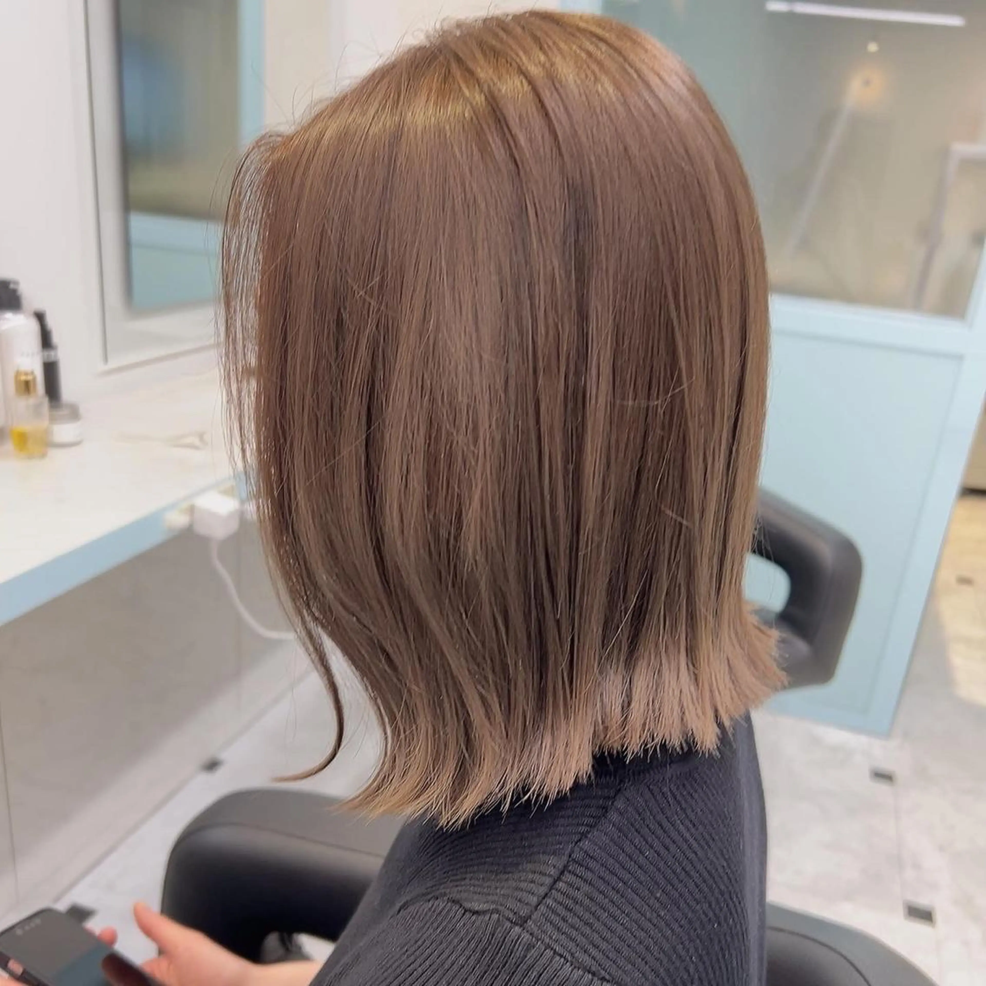 ミディアム カラー ヘアカラー トリートメント ヘッドスパ 🥞ベージュ系カラー 【すずきりほ】🥞のヘアスタイル