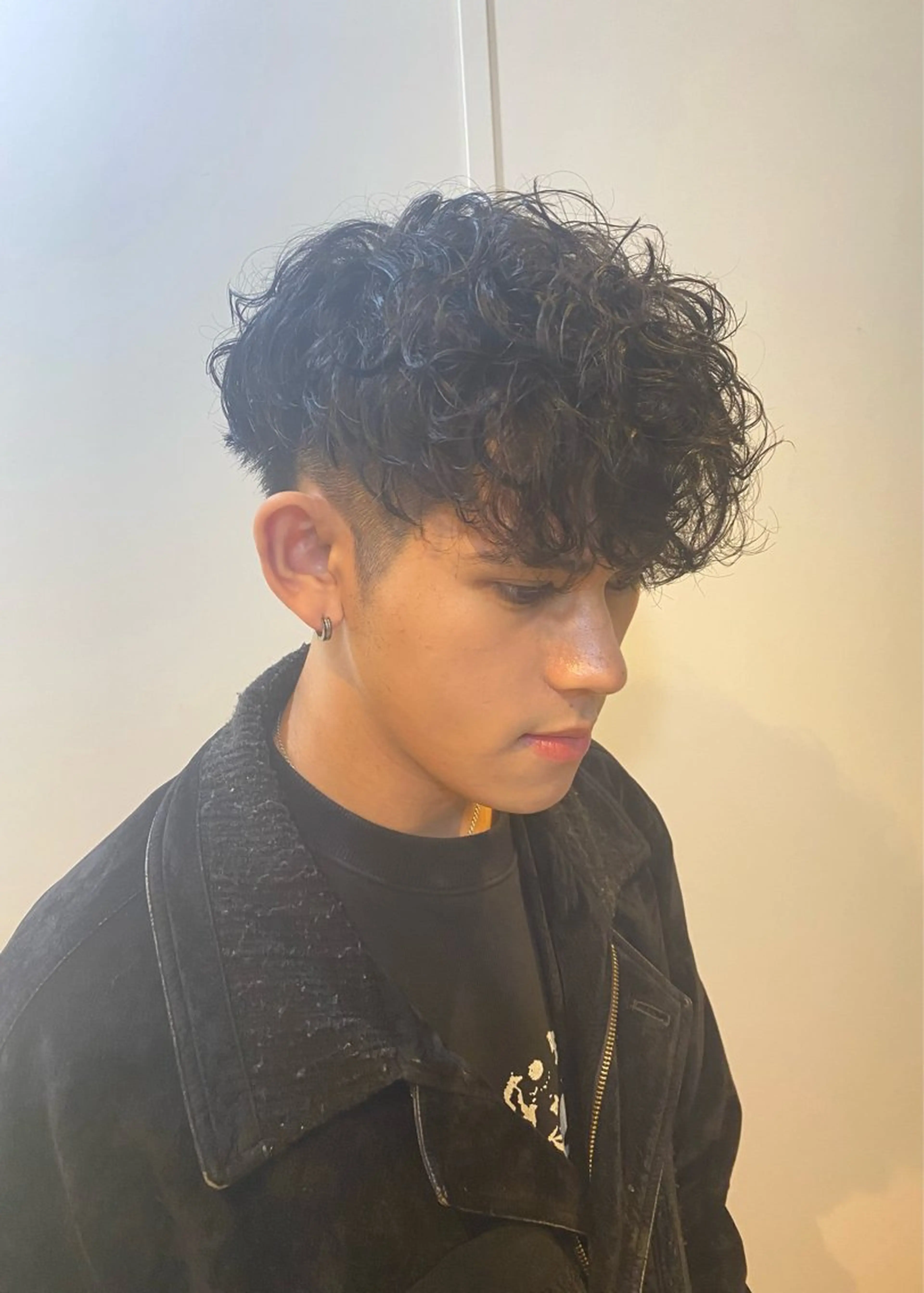 パーマ メンズ メンズパーマ スペインカール カット パーマ シャドウパーマ/ 波巻パーマYu-Kiのヘアスタイル