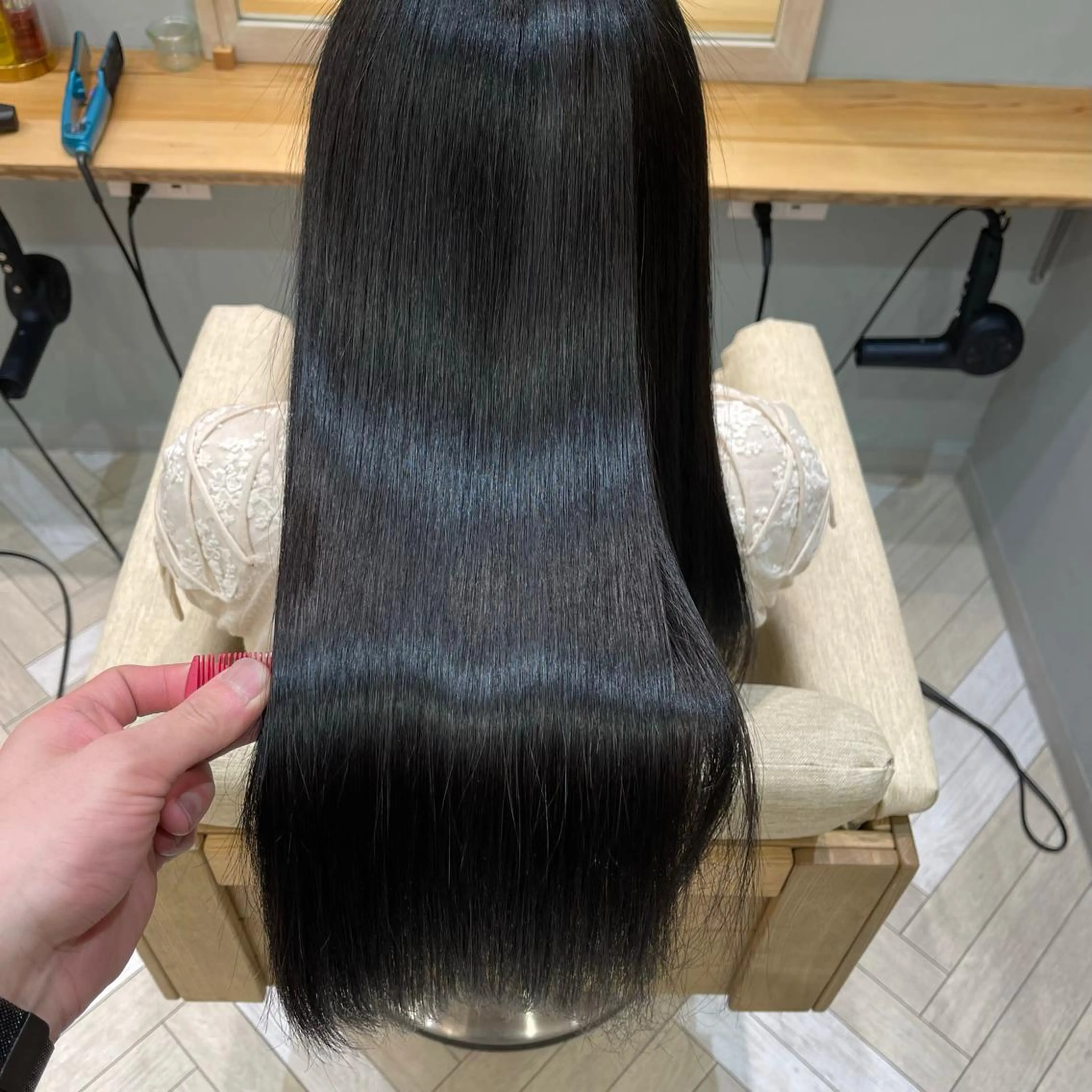 ロング カラー カット ヘアカラー トリートメント 新宿/髪質改善/艶髪 韓国ヘア/大重聖斗のヘアスタイル