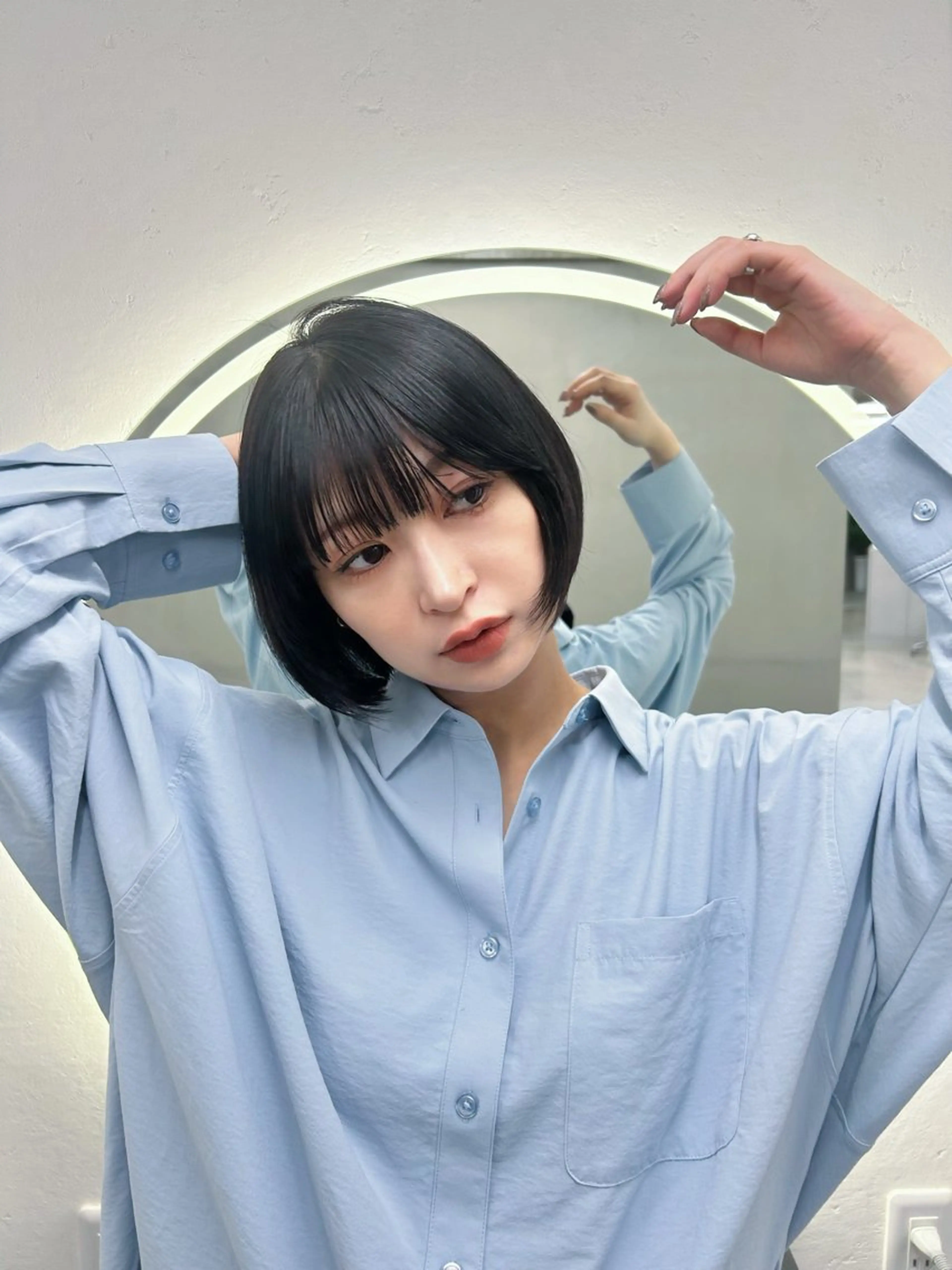 ショート カット 縮毛矯正 透明感/明るめ ヘア/kazui🐈のヘアスタイル