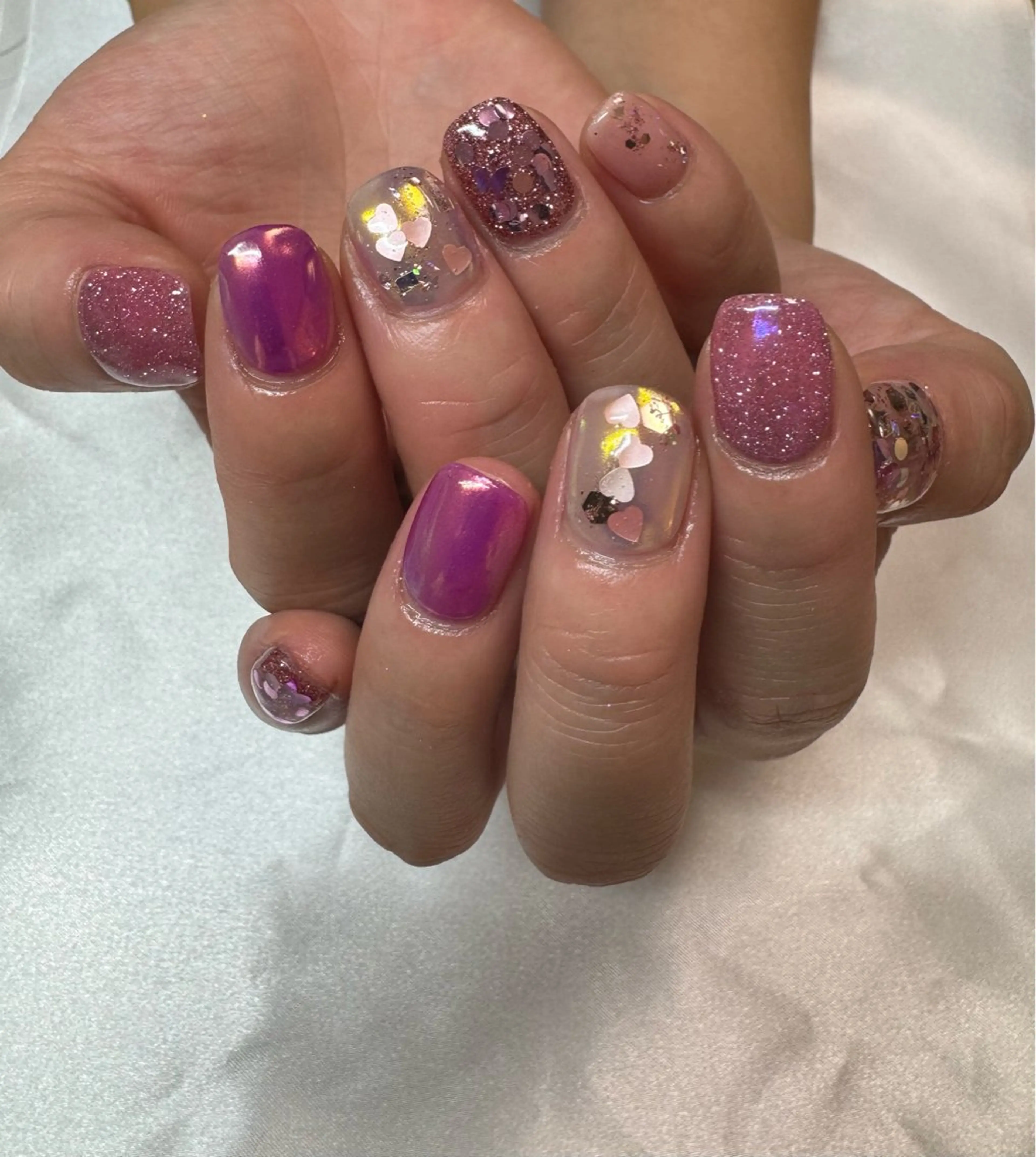 ネイル アートネイル フレンチネイル 韓国ネイル マグネットネイル 持ち込み MH_ Nailのネイルデザイン