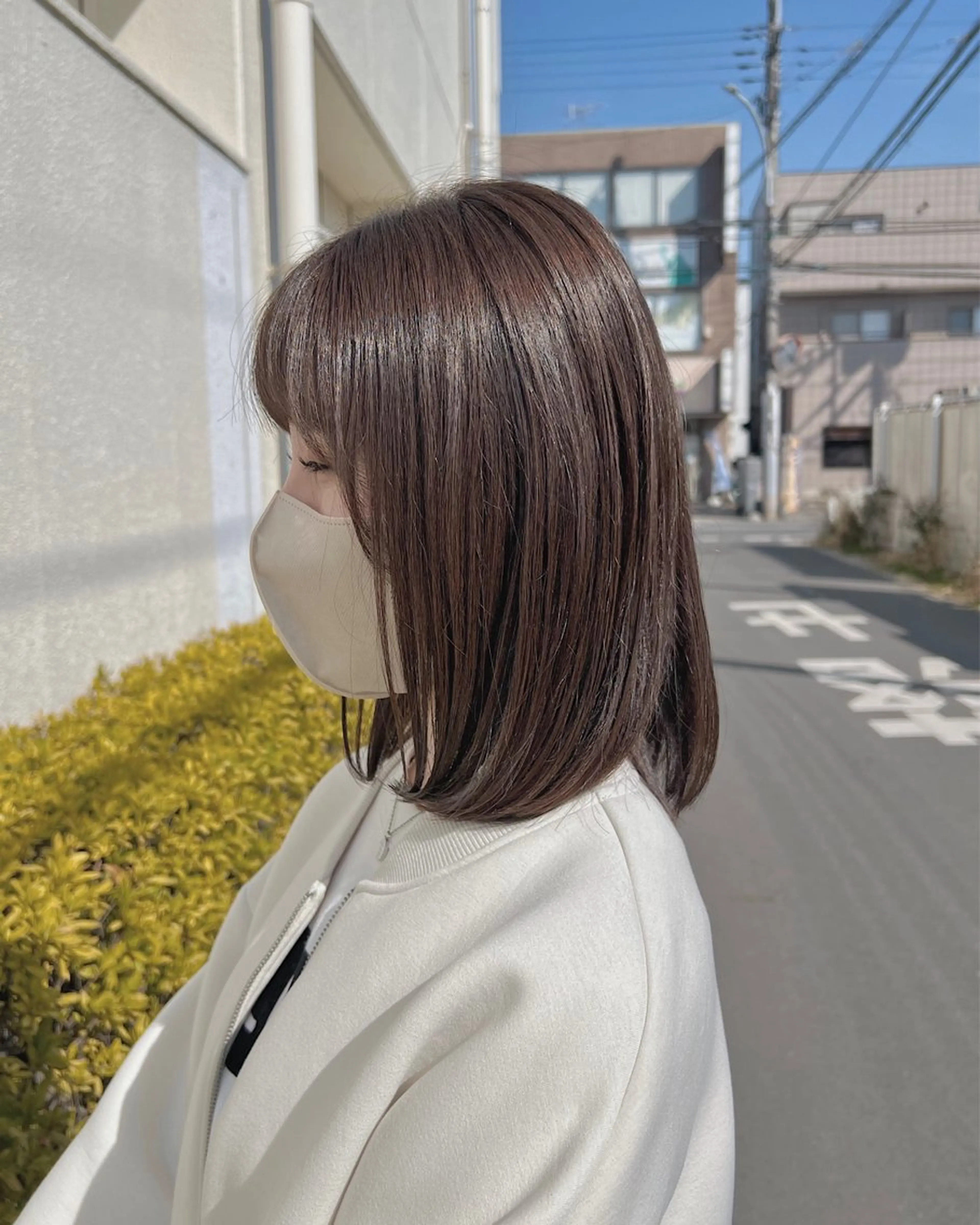 ミディアム カット ヘアカラー トリートメント リバティークルー初石店所属・似合わせカット/ボブ 𓍼澁谷礼一のヘアスタイル