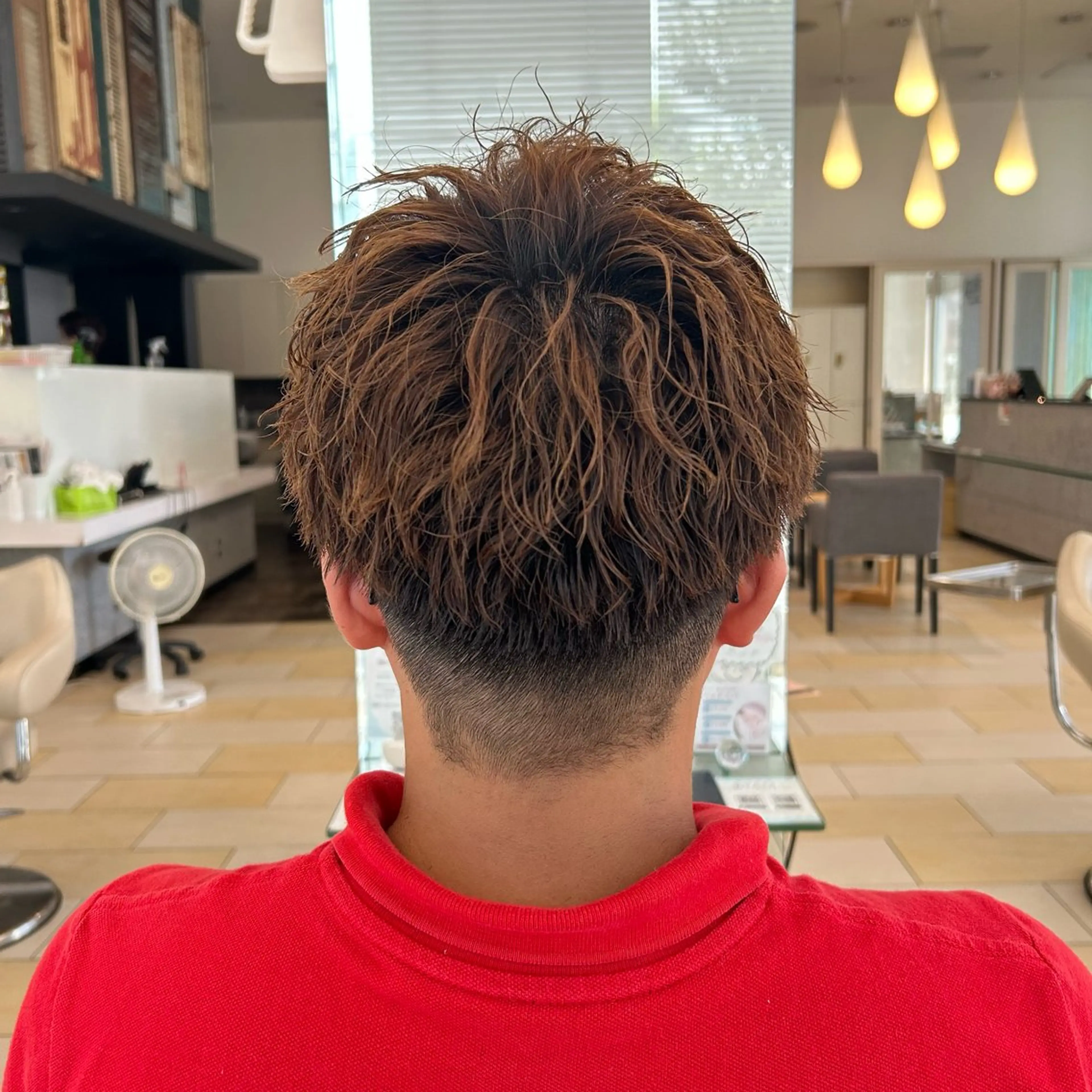 パーマ メンズ ツーブロック 刈り上げ カット パーマ 牧 ゆりか𓋈のヘアスタイル