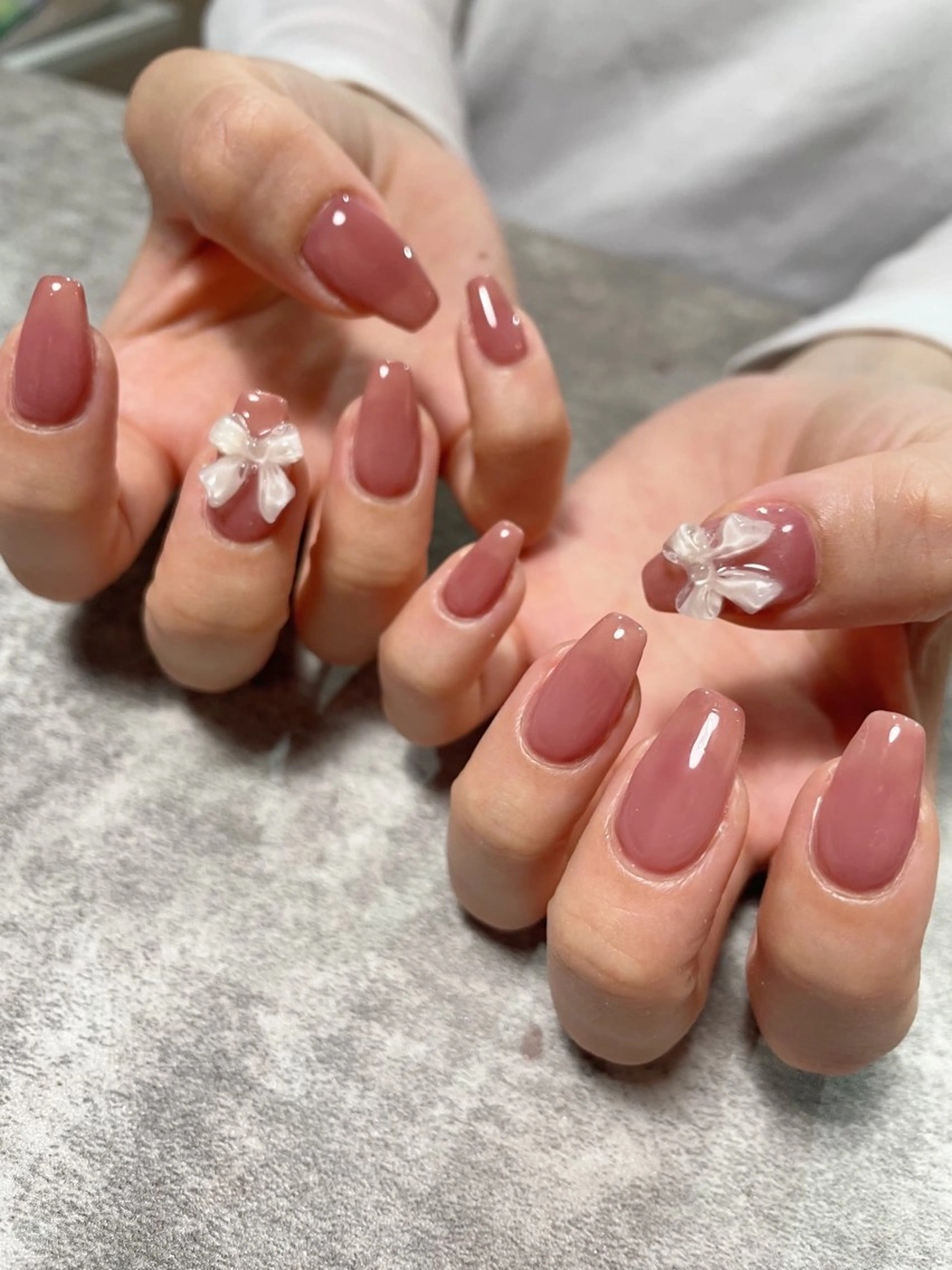 ネイル ピンク リボン ma riのネイルデザイン