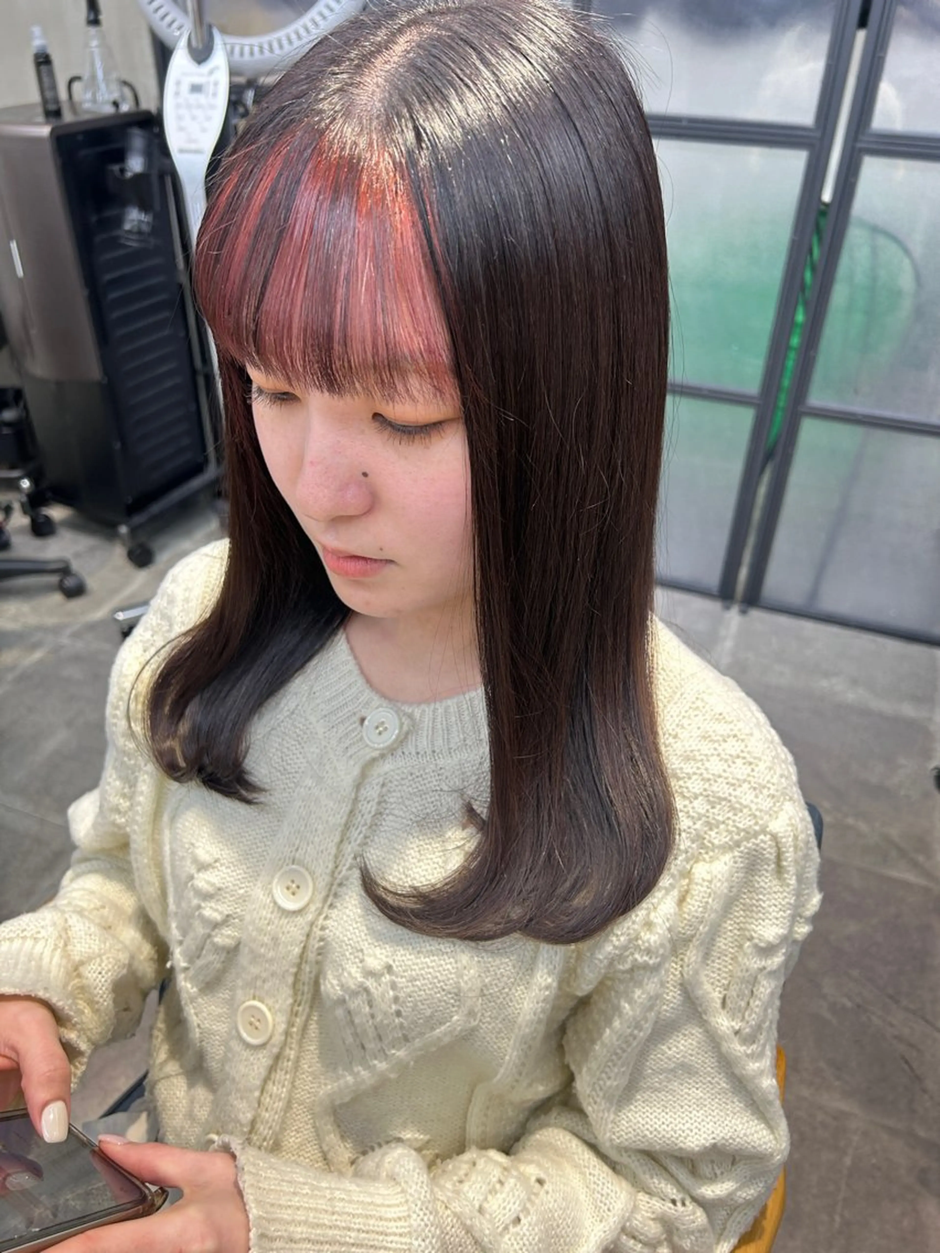 ロング カラー ヘアカラー トリートメント newi梅田🫧韓国 ヘア🫧sakiのヘアスタイル