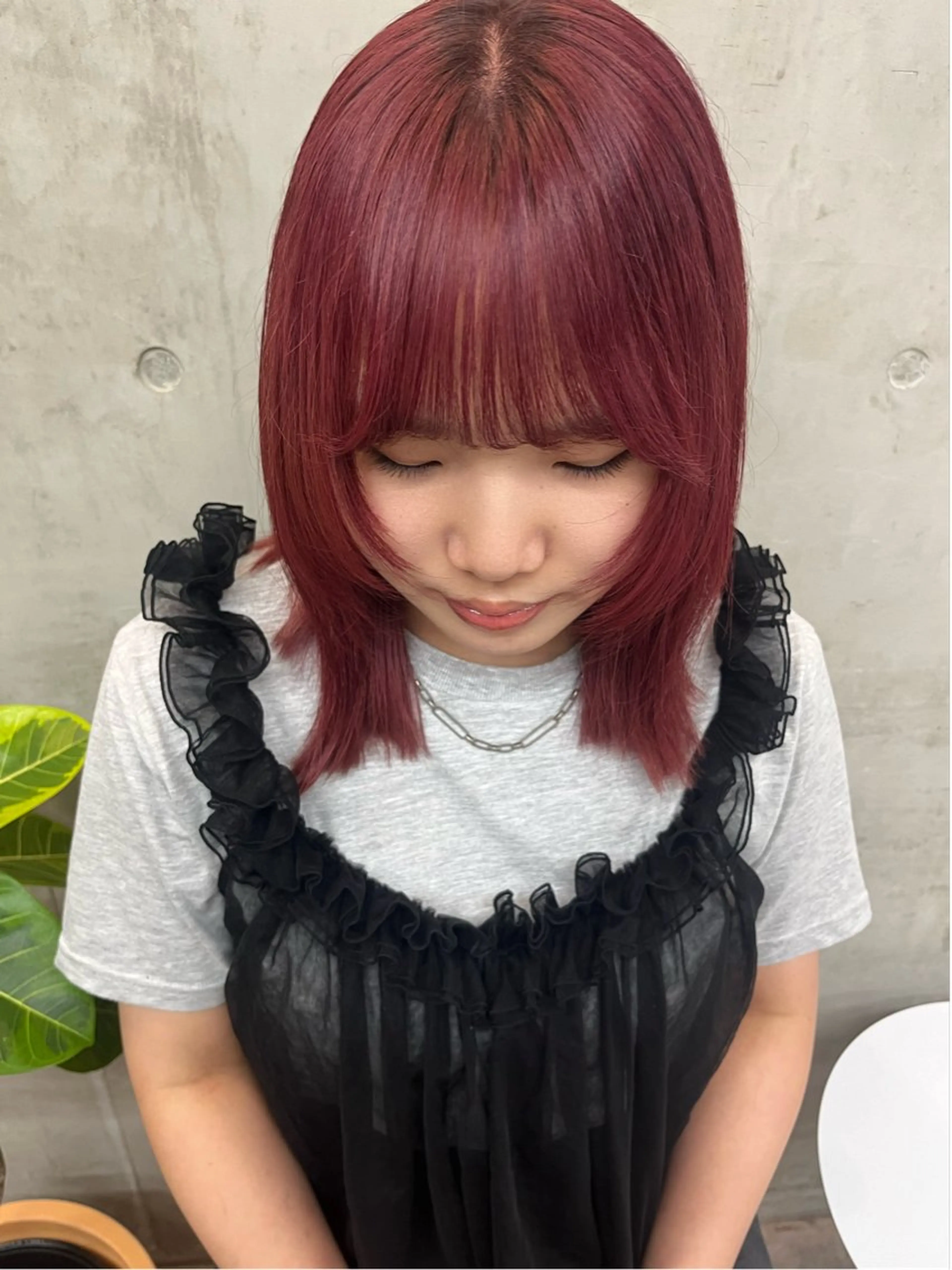 セミロング 顔周りカット ヘアカラー SALT WATER所属・🫐 𝐌𝐚𝐨 🫐似合わせcutのヘアスタイル
