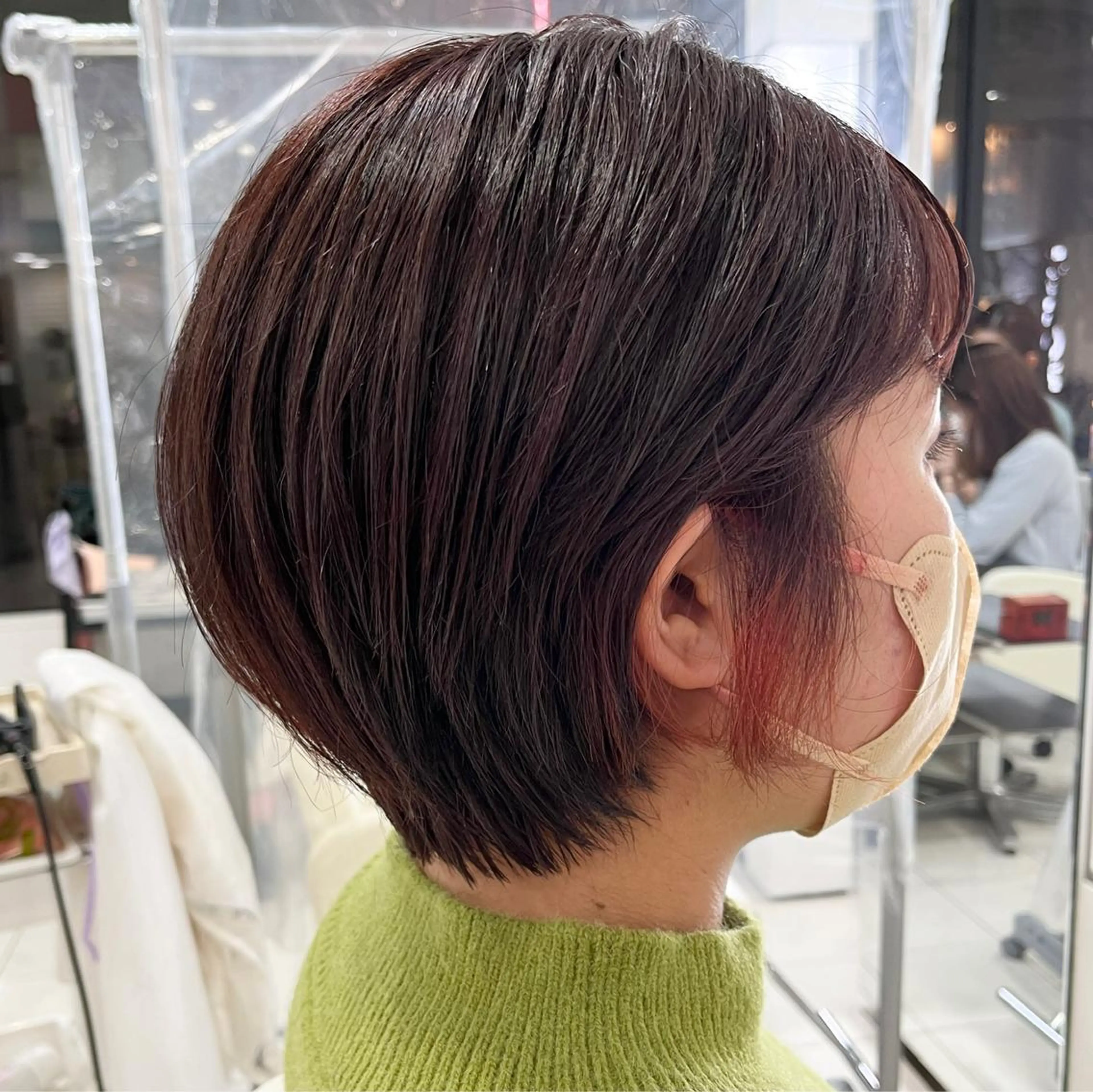 ショート カラー ピンクカラー ショートヘア カット ヘアカラー トリートメント SOYON 🤍CHIZU🤍.のヘアスタイル
